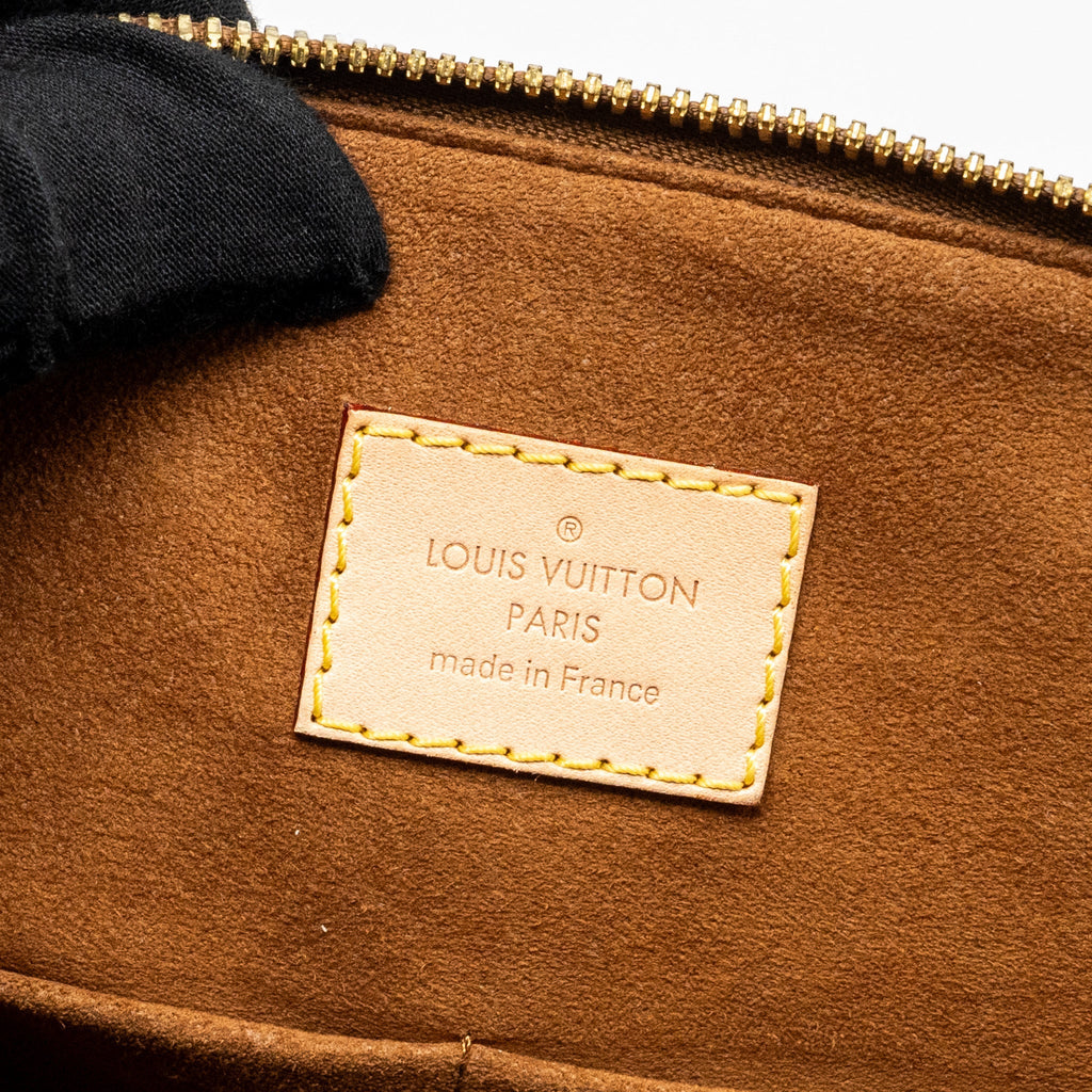 LOUIS VUITTON PALLAS TOTE BAG MONOGRAM CANVAS BROWN GHW