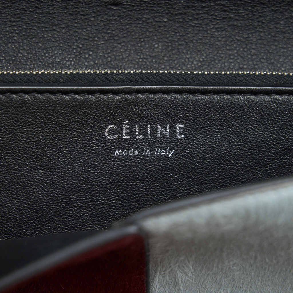 CELINE DIAMOND LEATHER CLUTCH IN MULTICOLOR