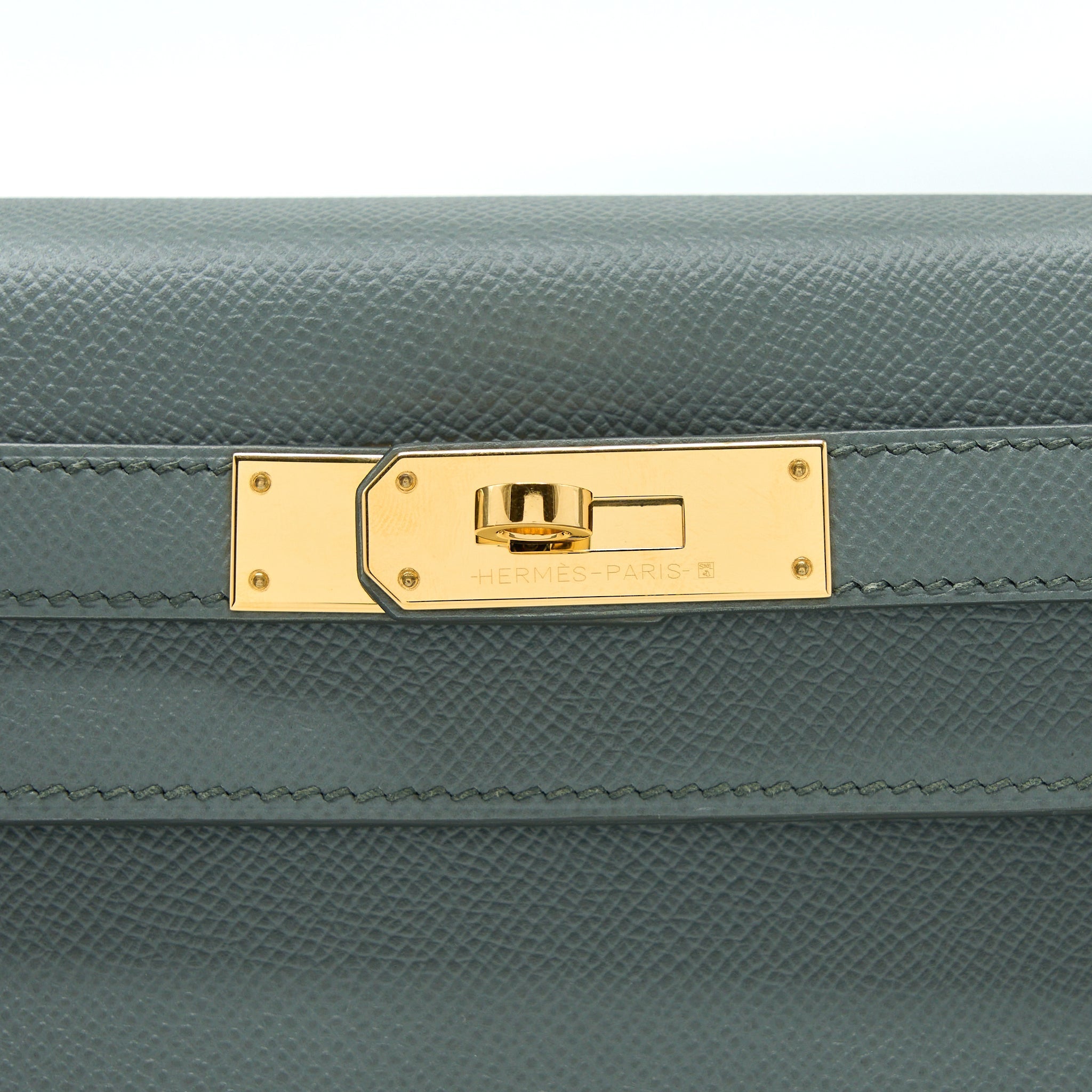 HERMES KELLY 28 EPSOM VERT AMANDE GHW