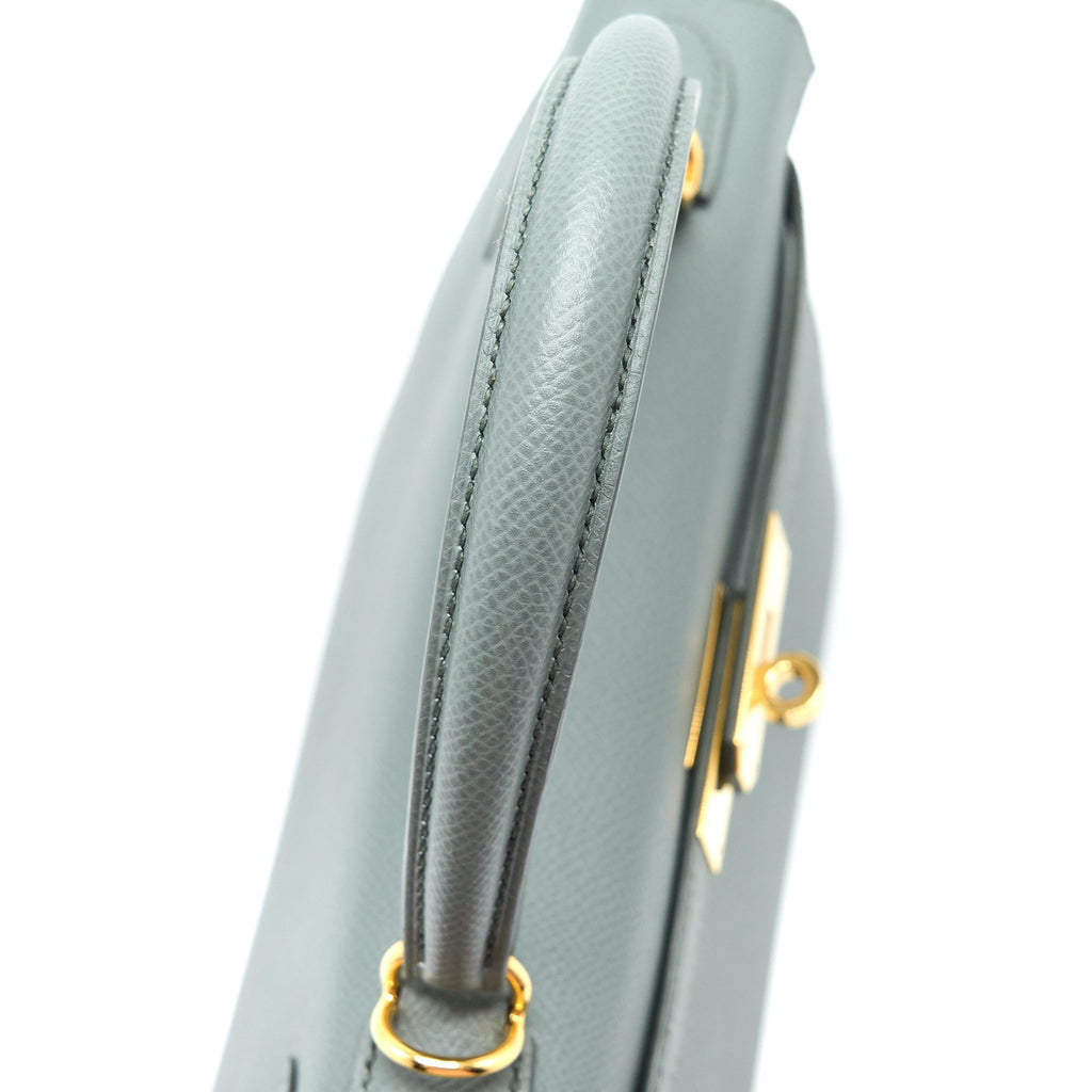 HERMES KELLY 28 EPSOM VERT AMANDE GHW