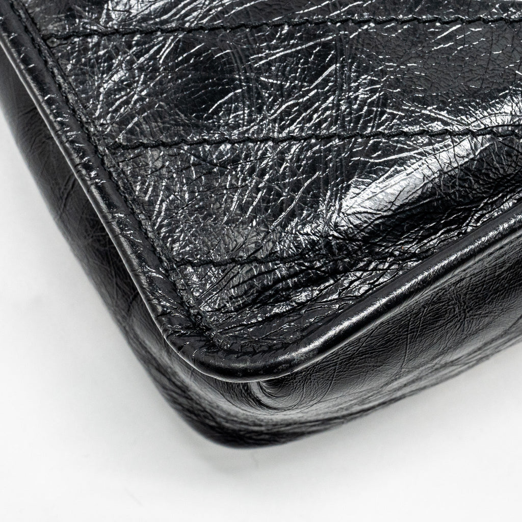 SAINT LAURENT BABY NIKI LEATHER BLACK SHW