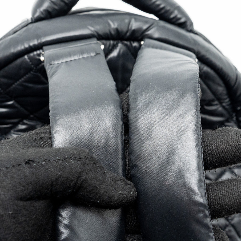CHANEL COCO COCOON BACKPACK QUILTED NYLON/LEATHER BLACK GHW