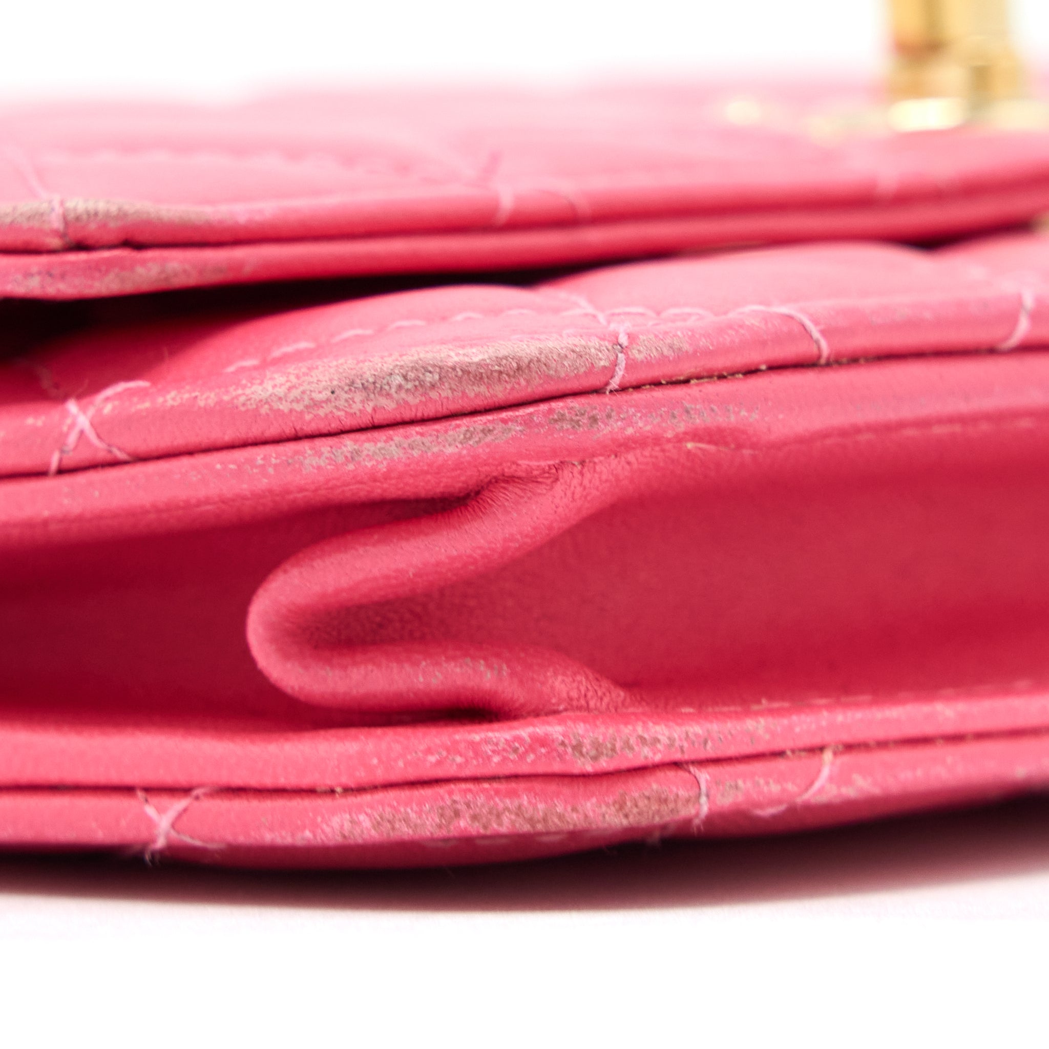 CHANEL TRENDY CC WALLET ON CHAIN LAMBSKIN PINK LGHW