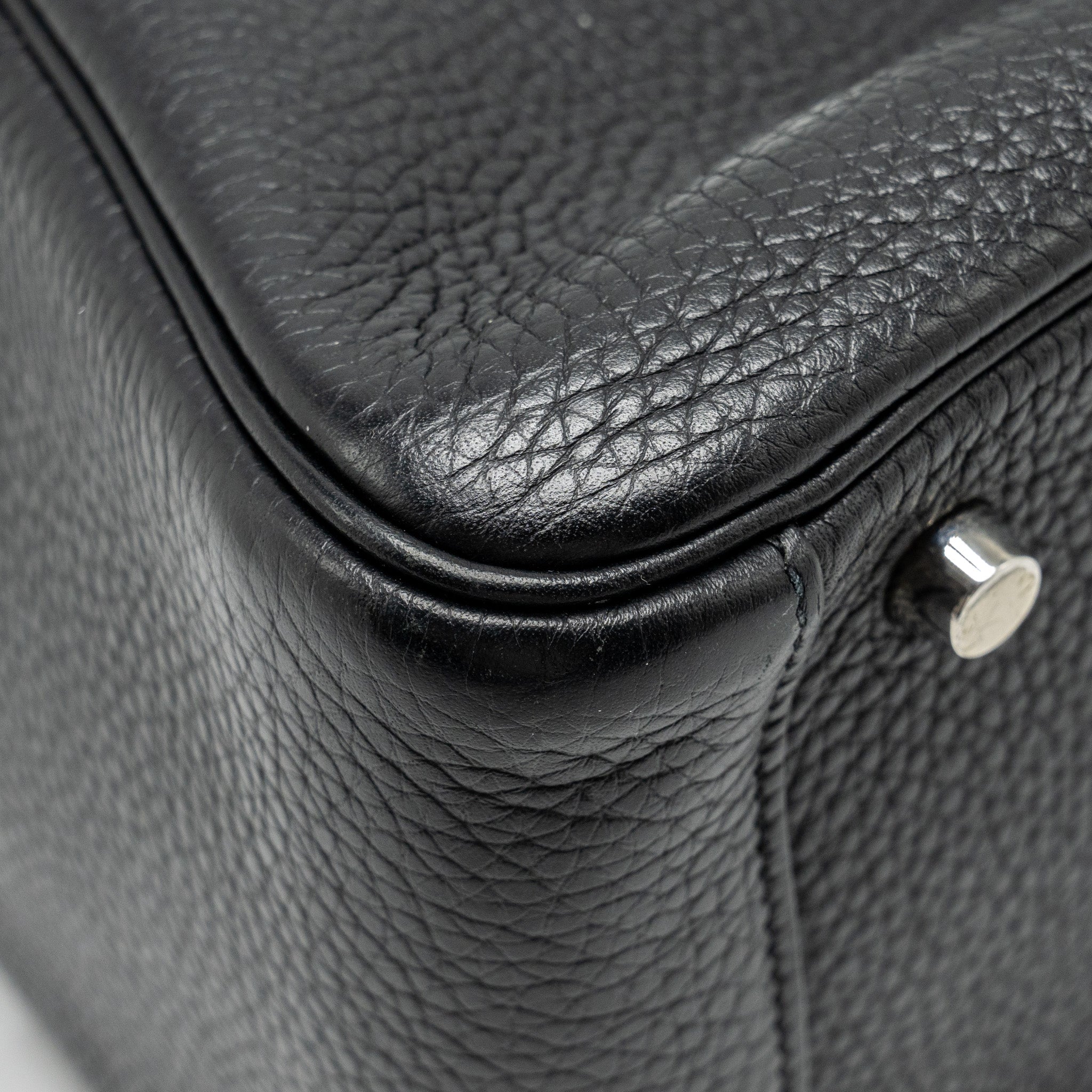 HERMES LINDY 26 CLEMENCE BLACK/TOFFEE SHW