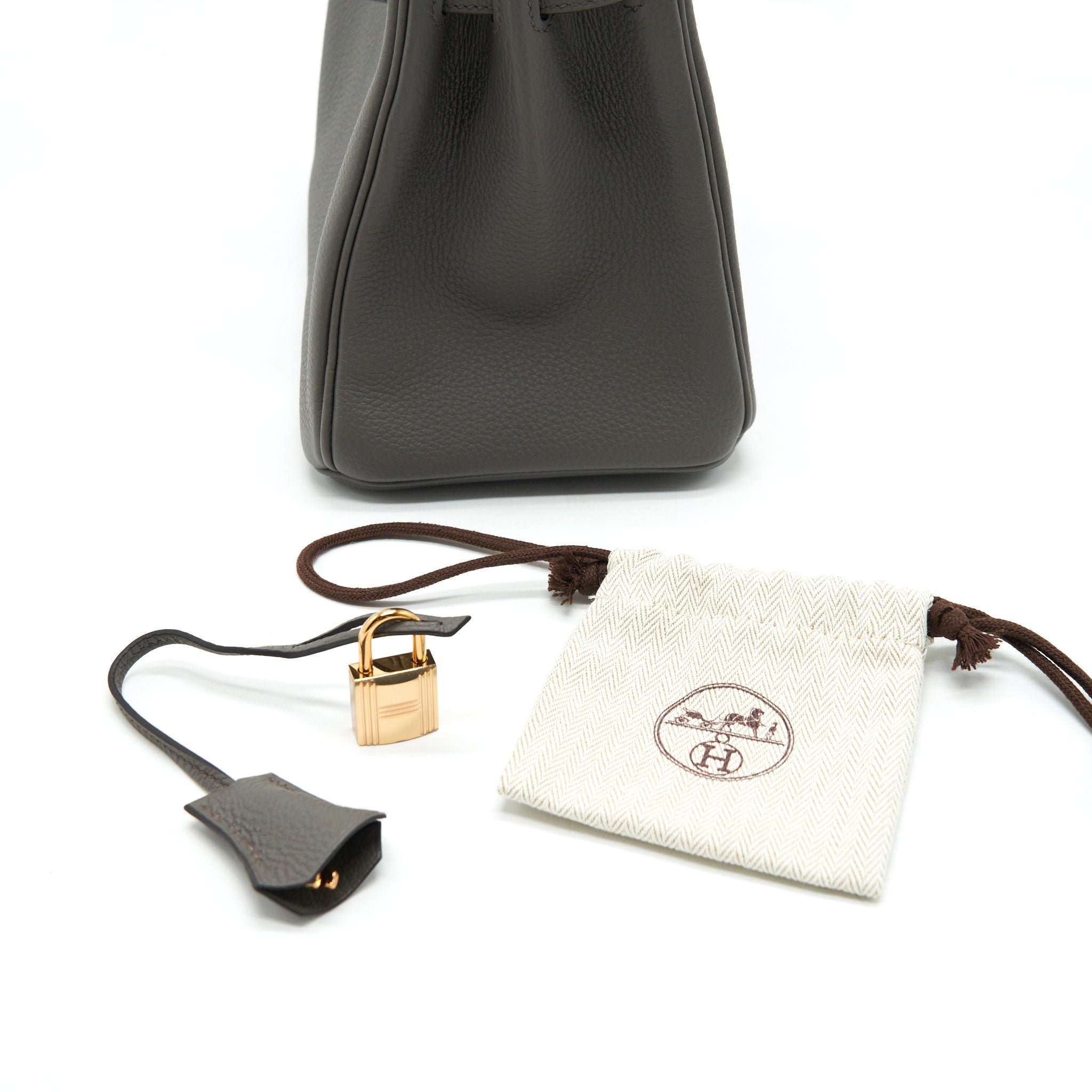 HERMES BIRKIN25 GRIS ETAIN TOGO LEATHER RGHW
