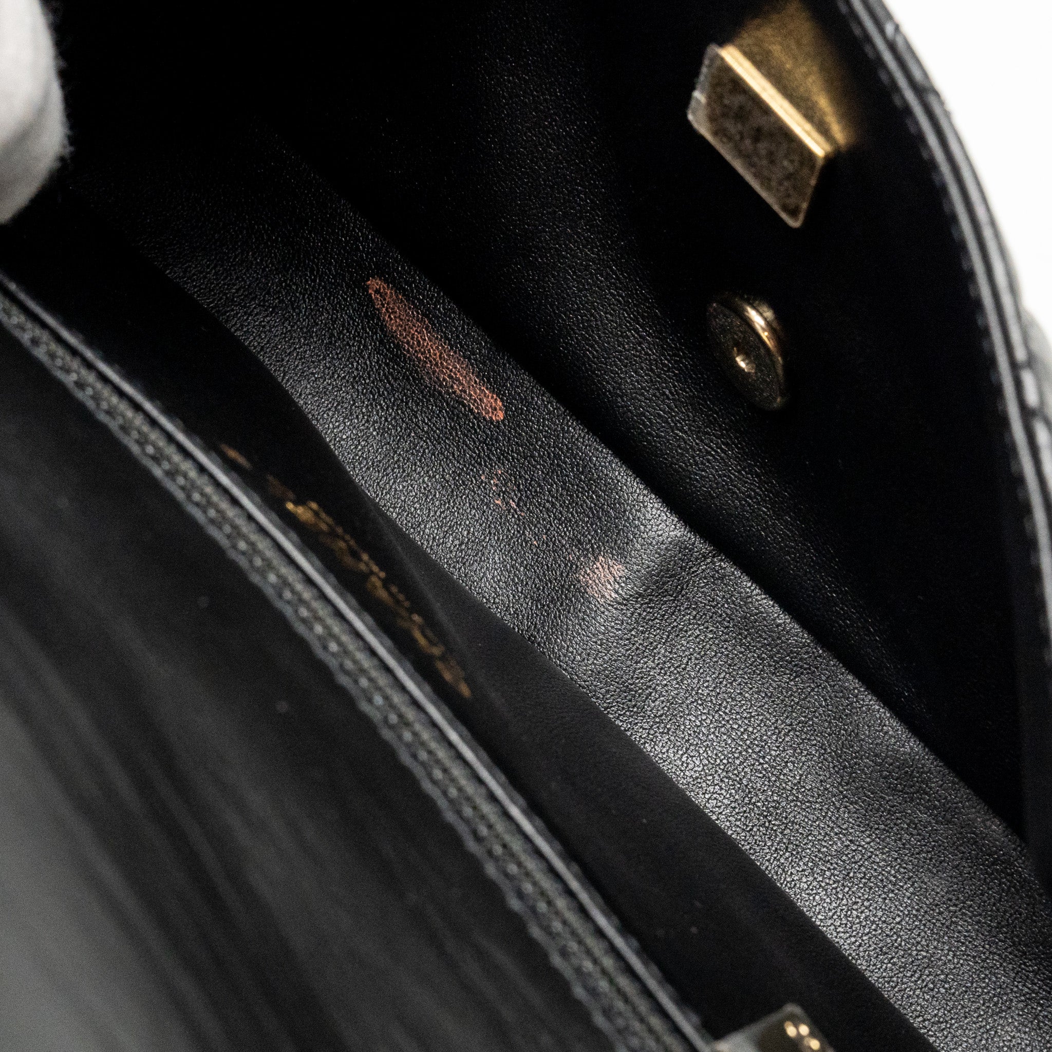 CHANEL 23A QUILTED FLAP CLUTCH CALFSKIN BLACK LGHW (MICROCHIP)