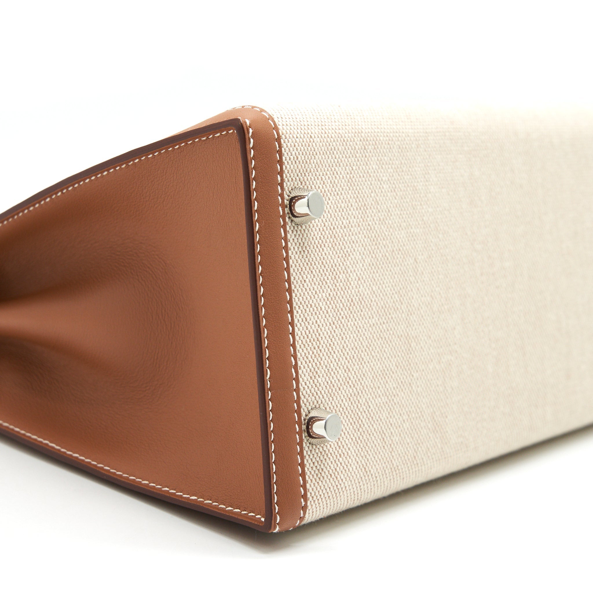 HERMES KELLY 28 TOILE H GOLD / BEIGE SHW