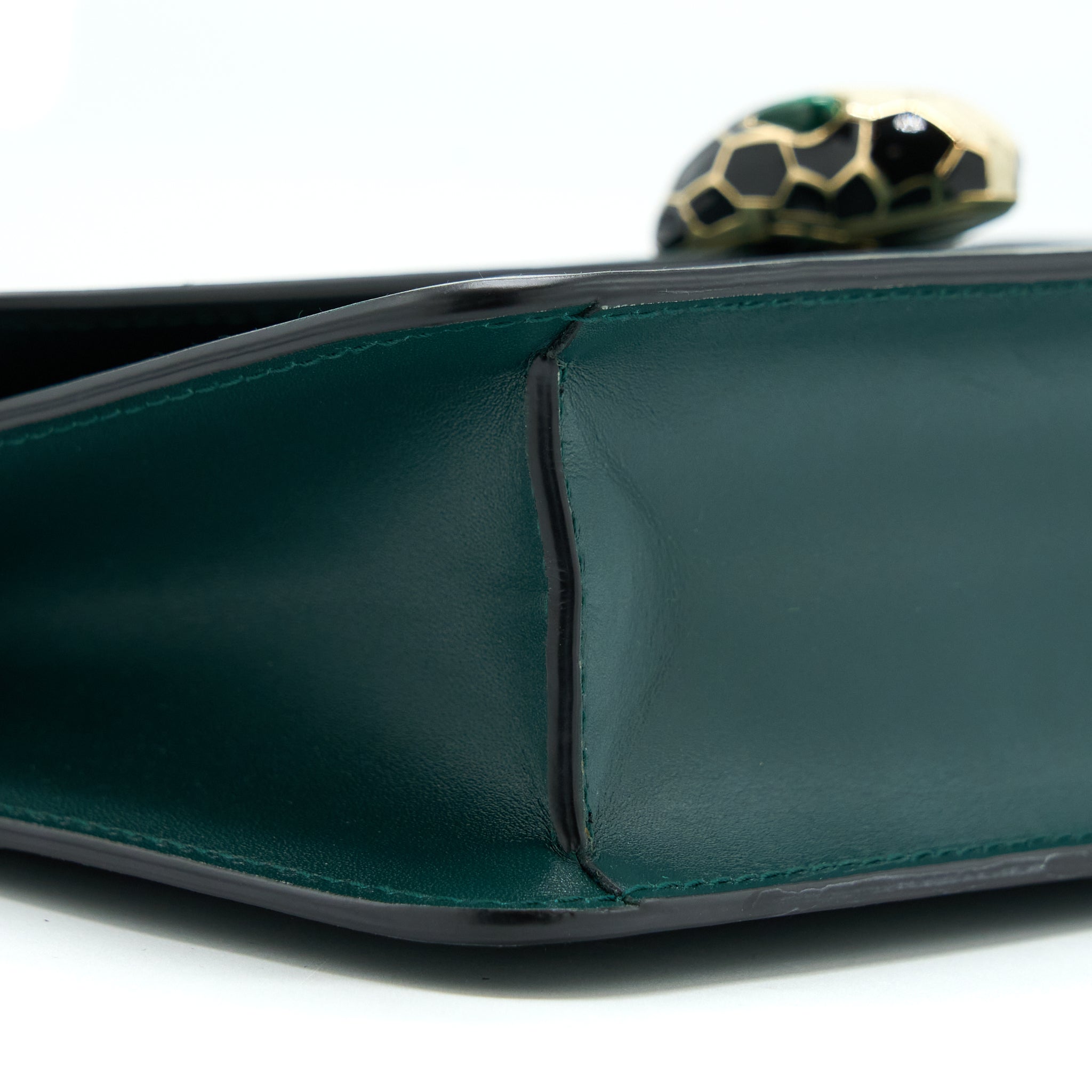 BVLGARI SERPENTI FOREVER CHAIN BAG CALFSKIN GREEN LGHW