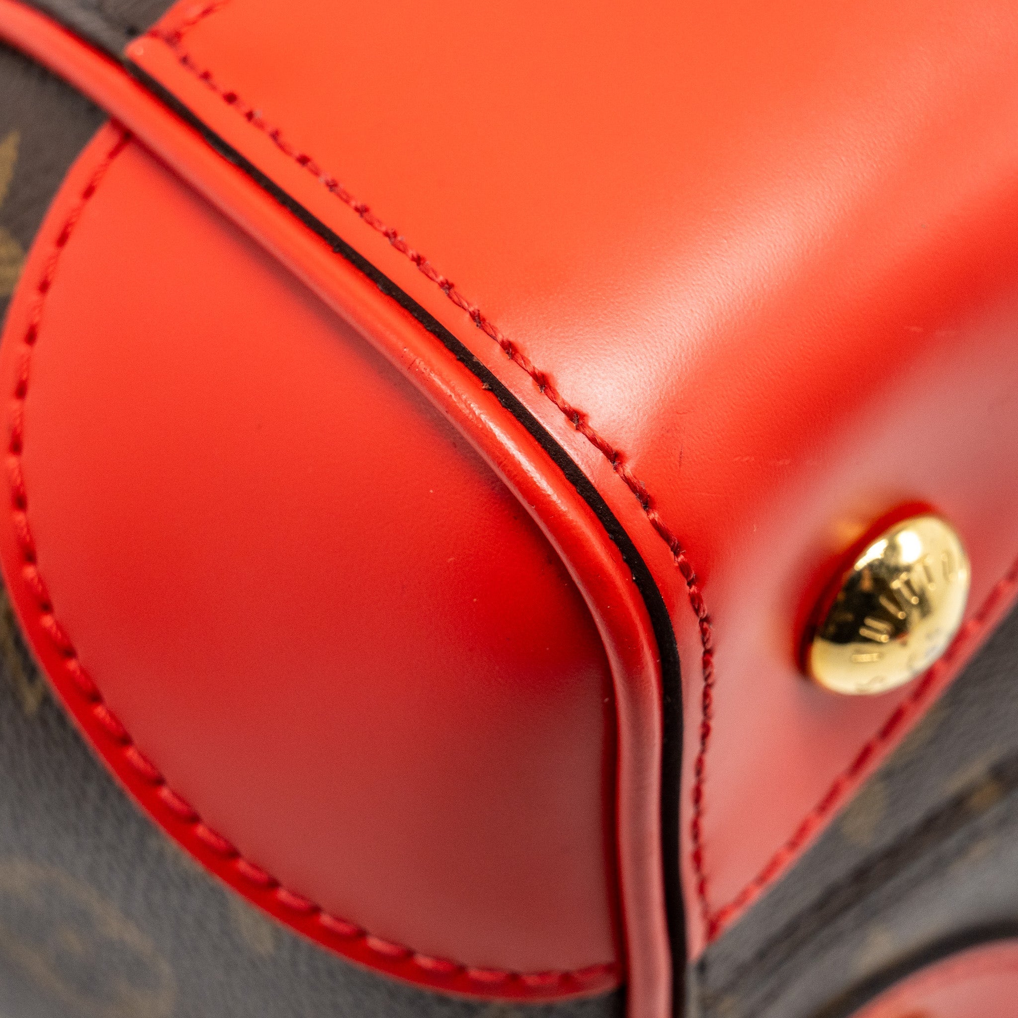 LOUIS VUITTON PHENIX TOP HANDLE SHOULDER BAG MONOGRAM CANVAS RED GHW