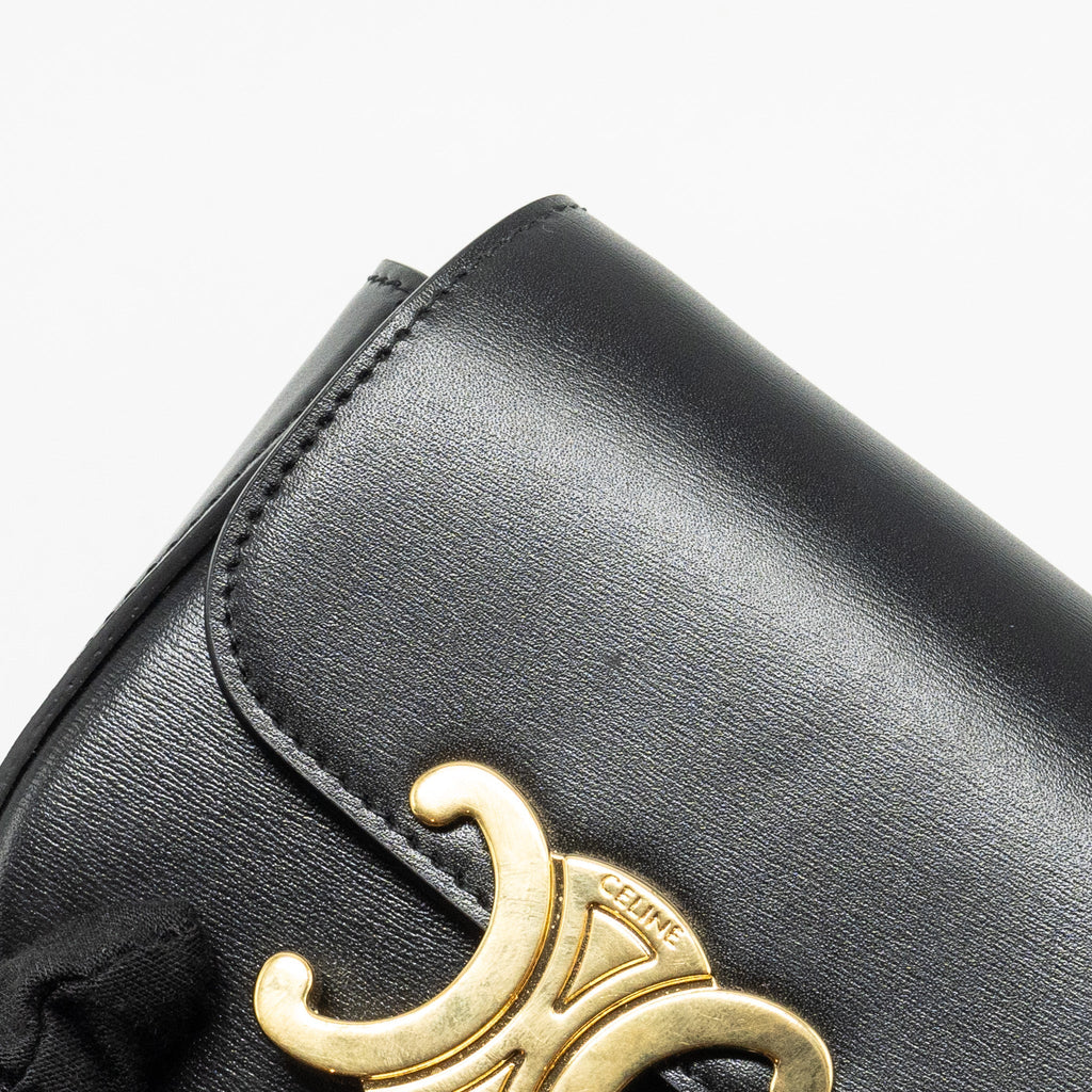 CELINE MINI CLAUDE CALFSKIN BLACK GHW