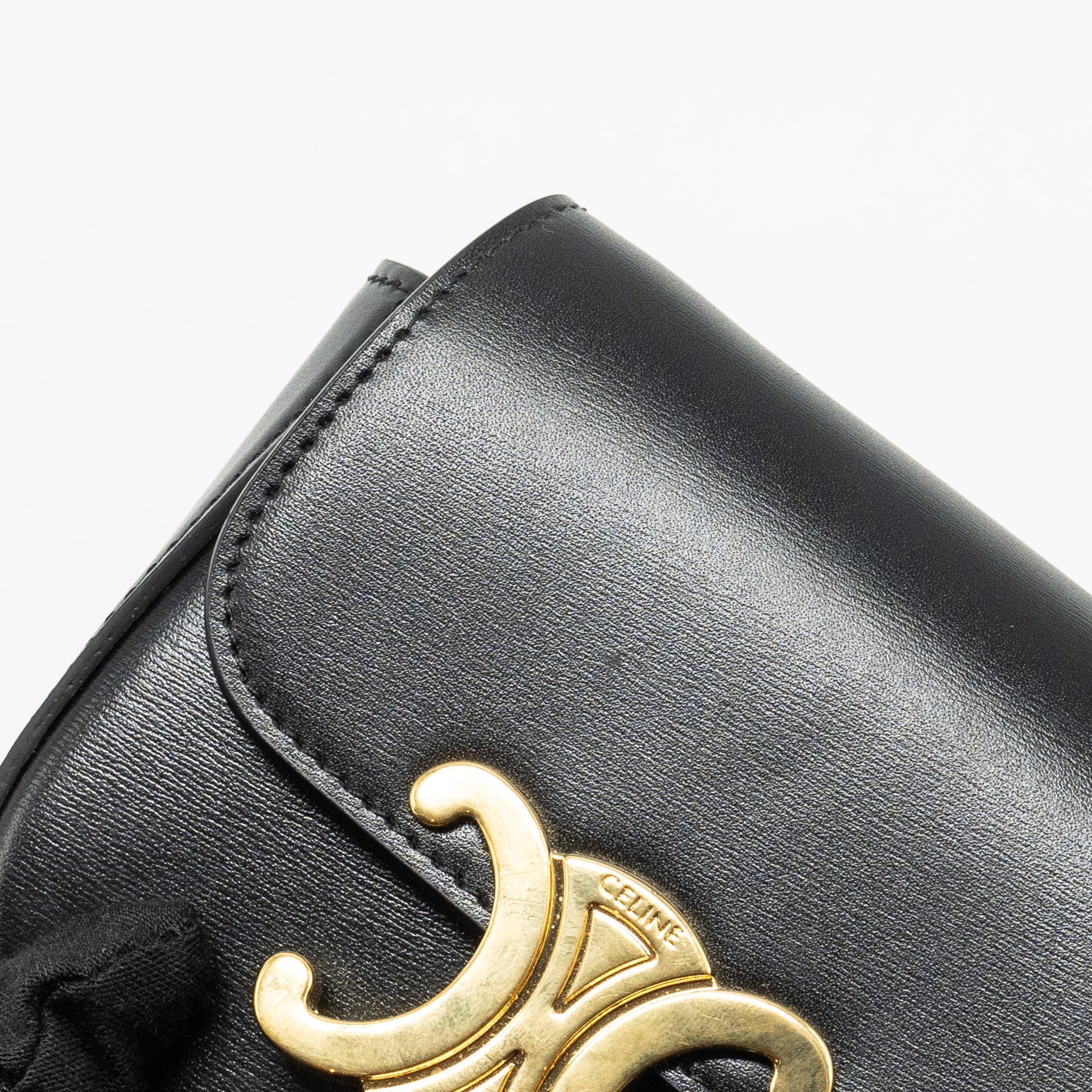 CELINE MINI CLAUDE CALFSKIN BLACK GHW