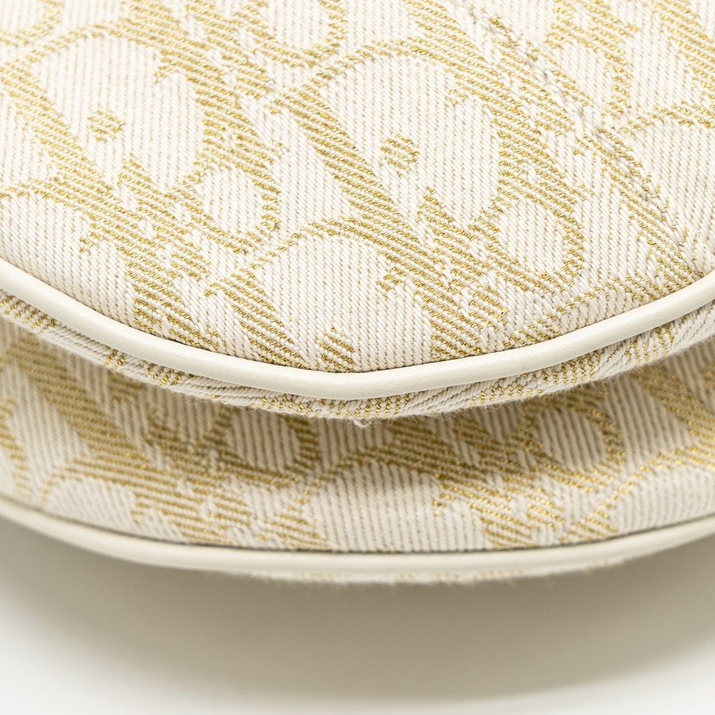 DIOR MEDIUM SADDLE BAG OBLIQUE CANVAS/LEATHER LATTE/MULTICOLOUR GHW