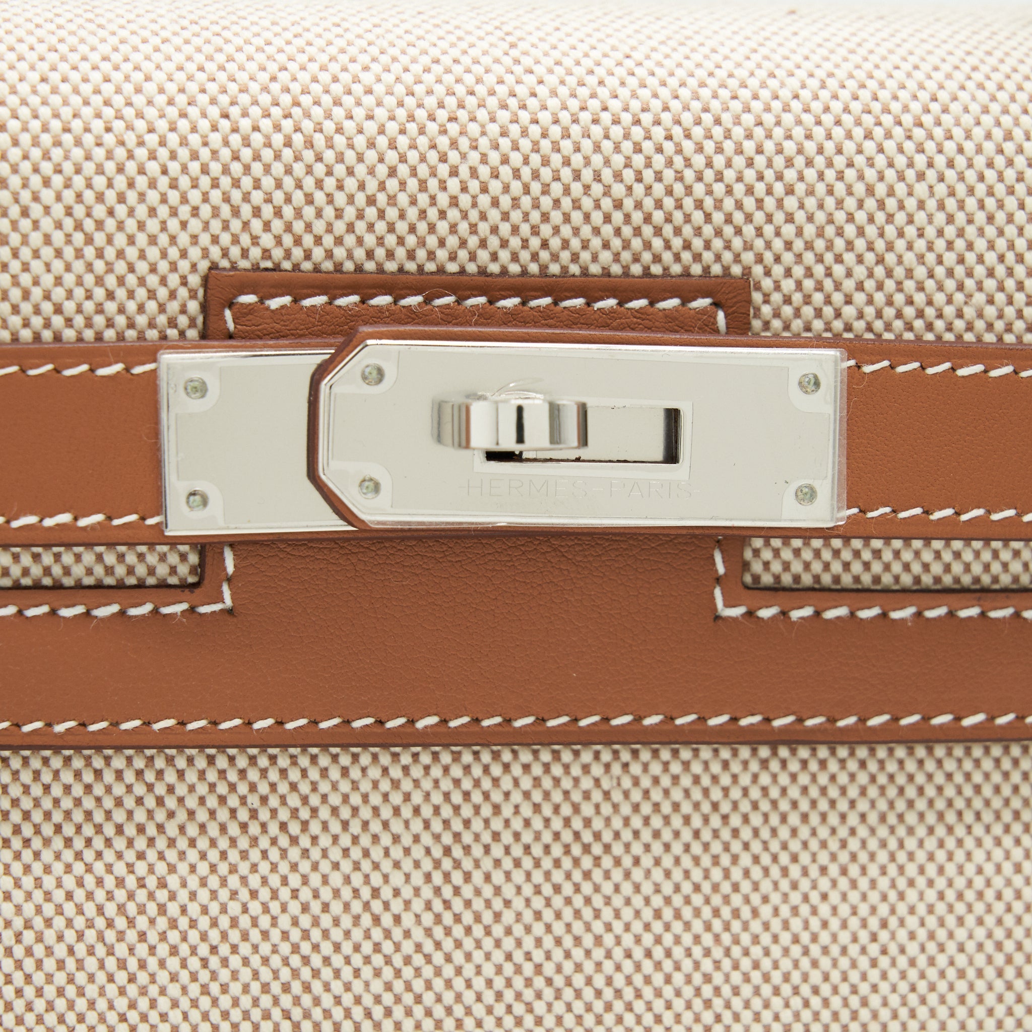 HERMES KELLY 28 TOILE H GOLD / BEIGE SHW