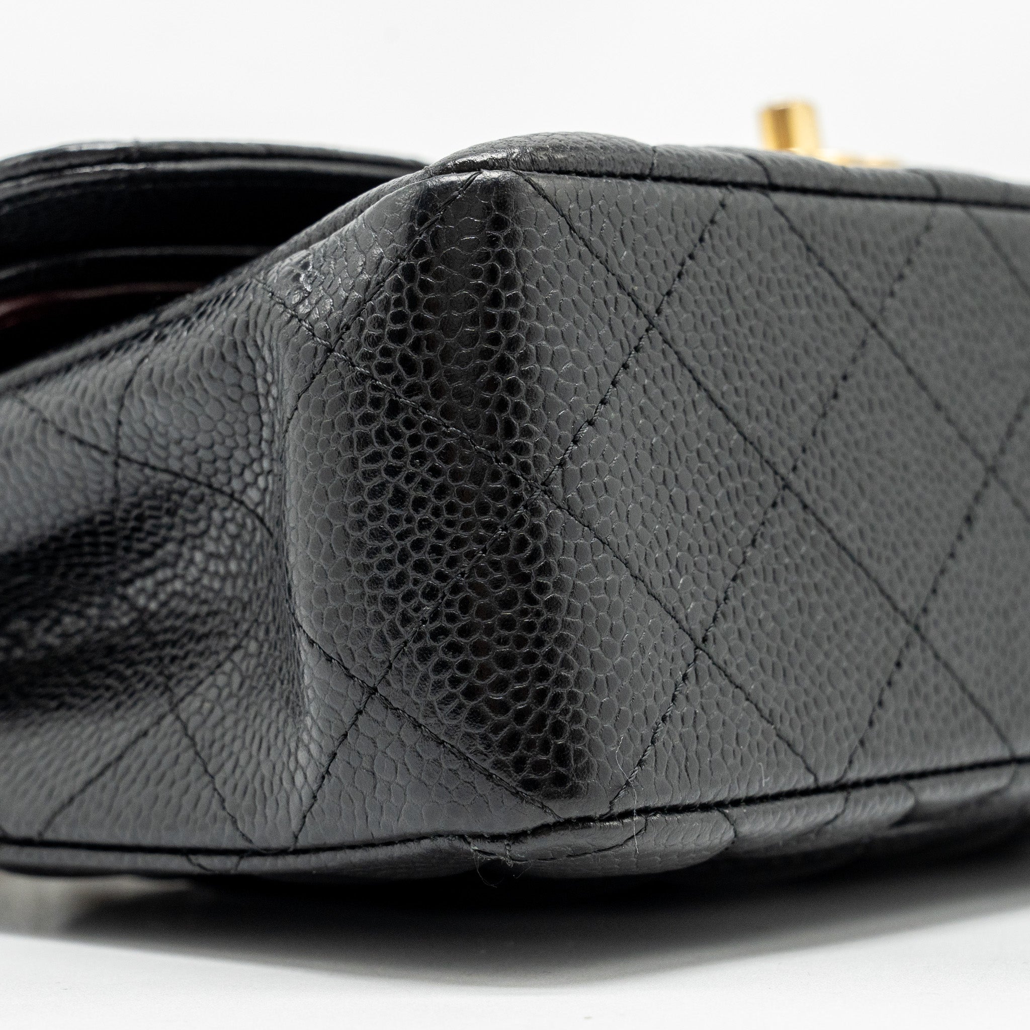 CHANEL SMALL CLASSIC DOUBLE FLAP BAG CAVIAR BLACK GHW
