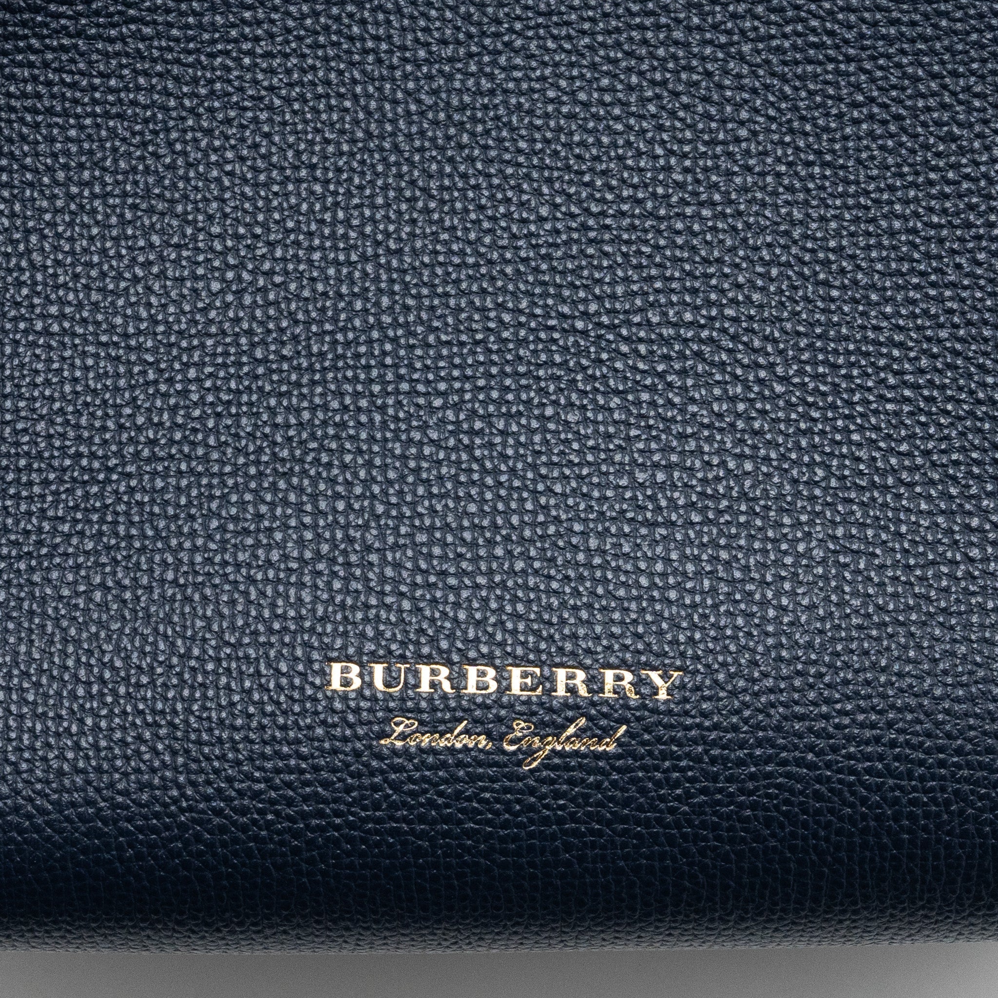 BURBERRY HOUSE CHECK BANNER TOTE BAG CALFSKIN NAVY/MULTICOLOURED GHW