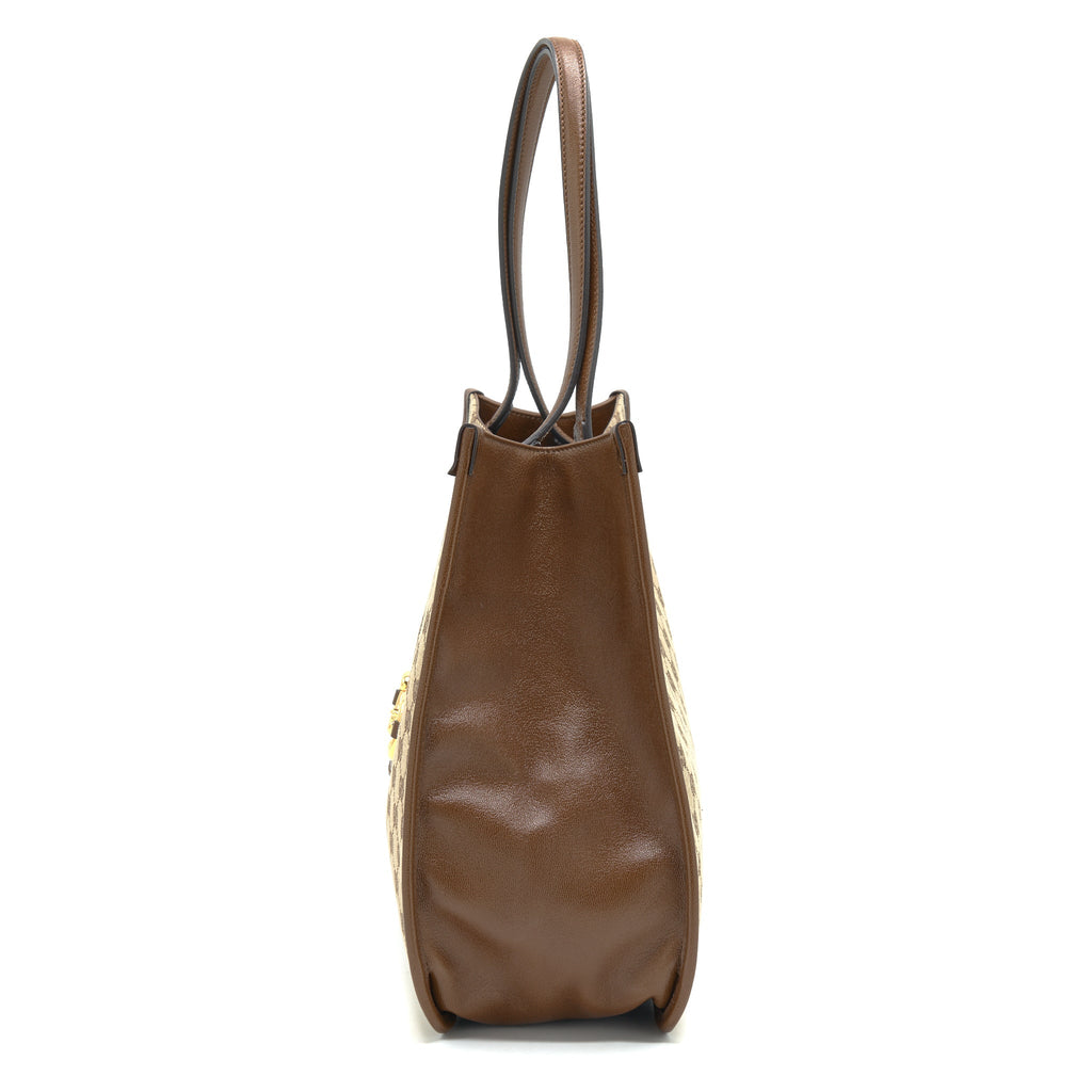 GUCCI 1955 HORSEBIT TOTE BAG BROWN