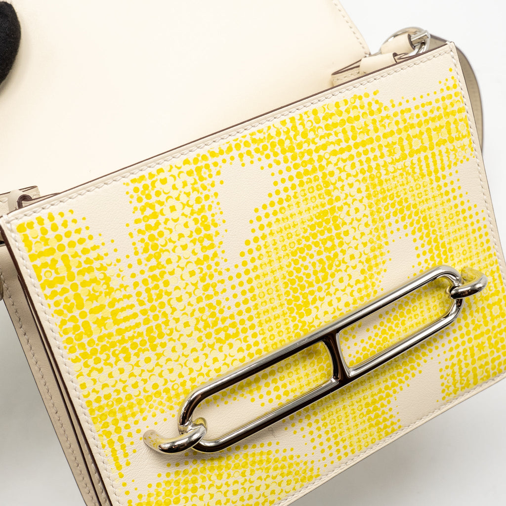 HERMES MINI ROULIS LIMITED EDITION CIRCUIT 24 FAUBOURG SWIFT NATA/LIME/JAUNE BOURGEON/JAUNE POUSSIN SHW