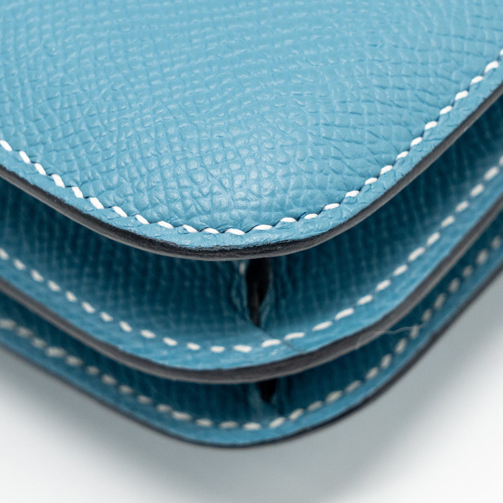 HERMES MINI CONSTANCE EPSOM D2 NEW BLUE JEAN GHW