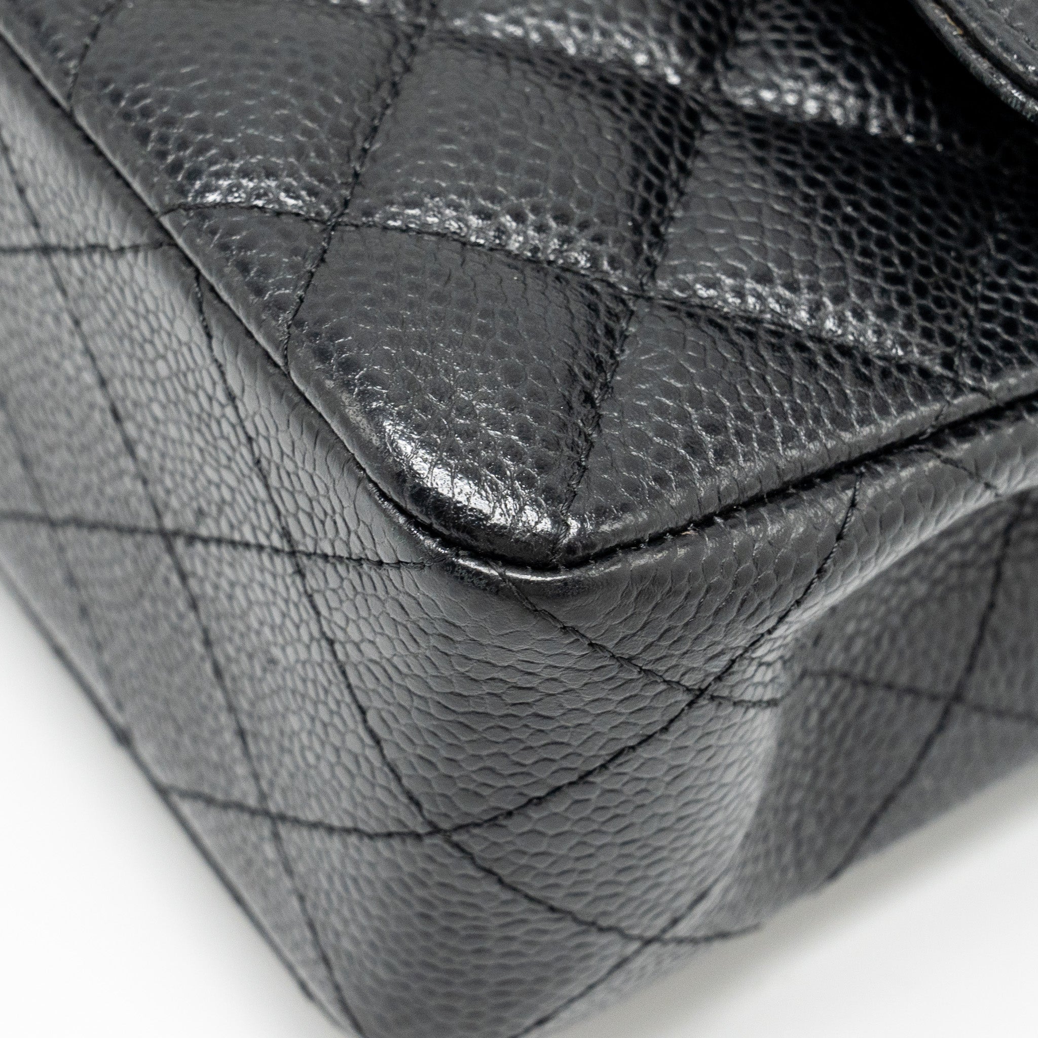 CHANEL SMALL CLASSIC DOUBLE FLAP BAG CAVIAR BLACK GHW