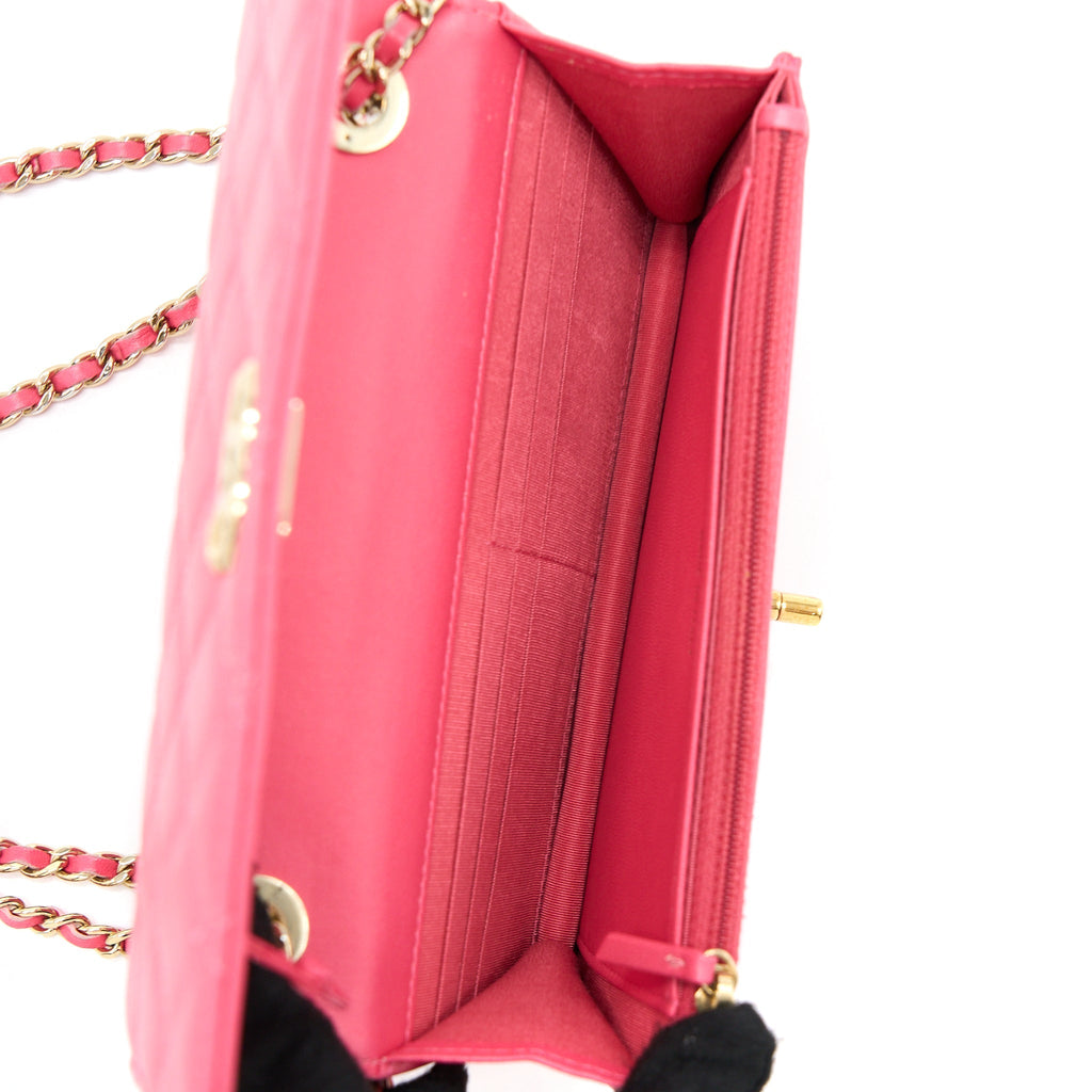 CHANEL TRENDY CC WALLET ON CHAIN LAMBSKIN PINK LGHW