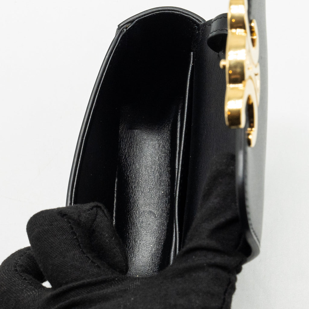 CELINE MINI CLAUDE CALFSKIN BLACK GHW