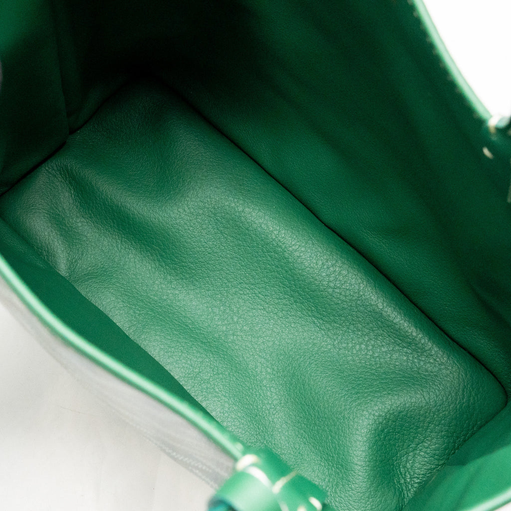 GOYARD MINI ANJOU TOTE GOYARDINE CANVAS/CALFSKIN GREEN SHW
