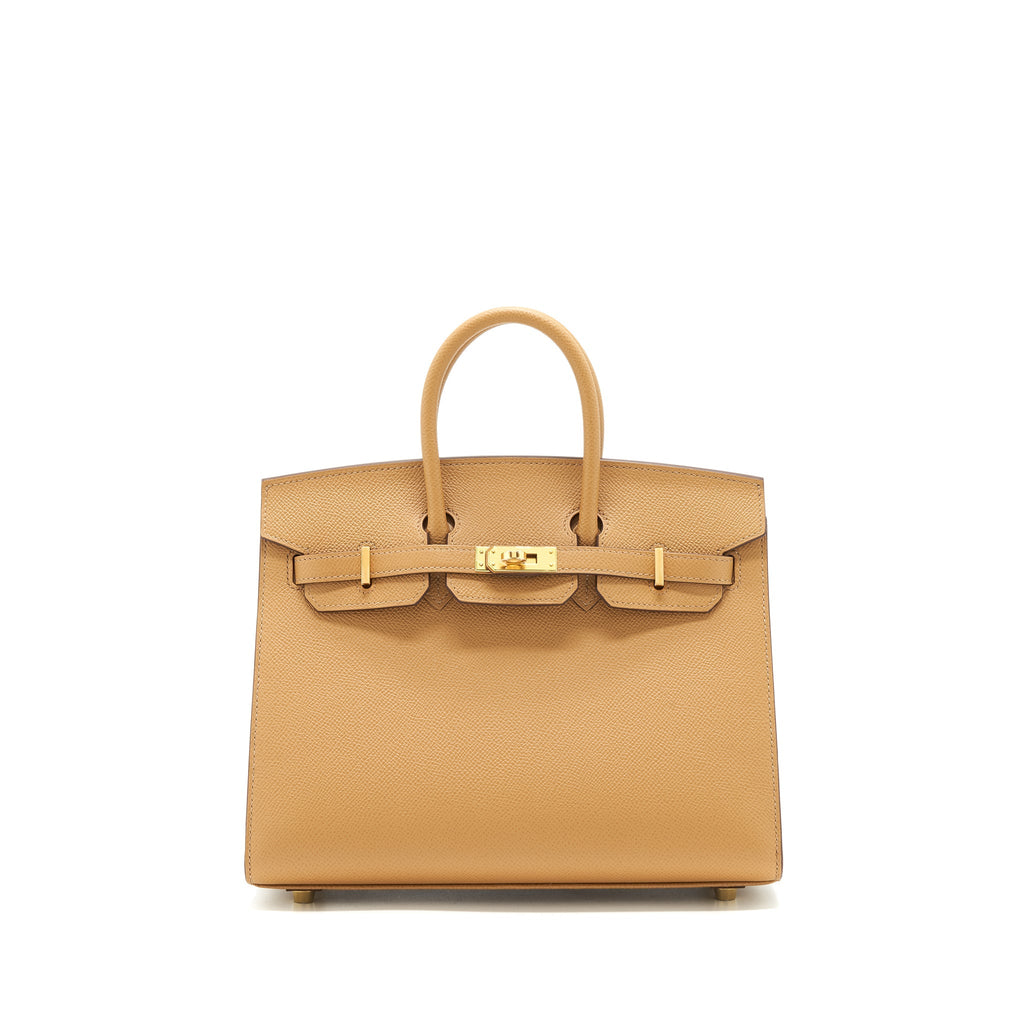 HERMES BIRKIN 25 SELLIER EPSOM 4B BISCUIT GHW