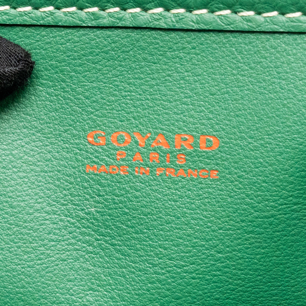 GOYARD MINI ANJOU TOTE GOYARDINE CANVAS/CALFSKIN GREEN SHW