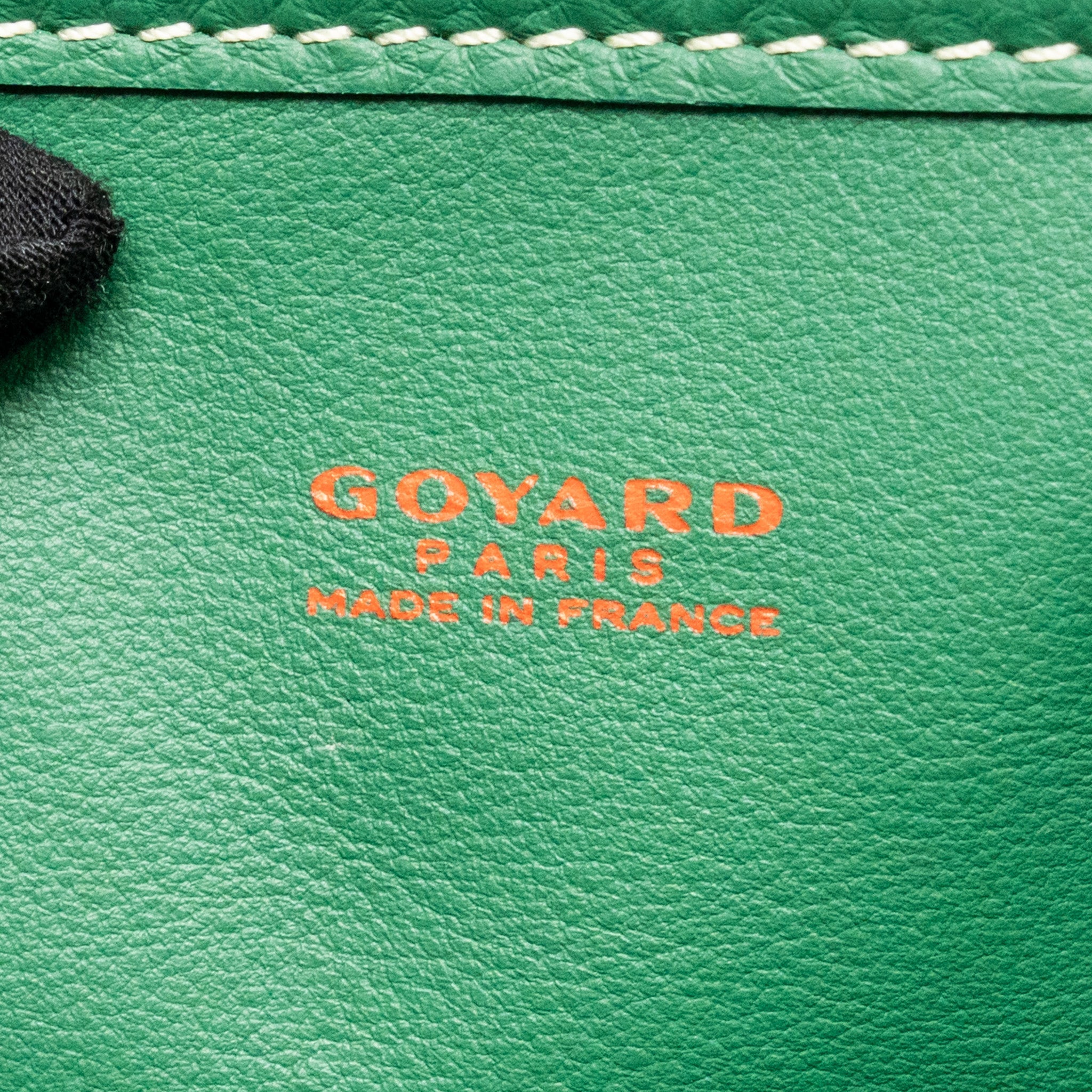 GOYARD MINI ANJOU TOTE GOYARDINE CANVAS/CALFSKIN GREEN SHW