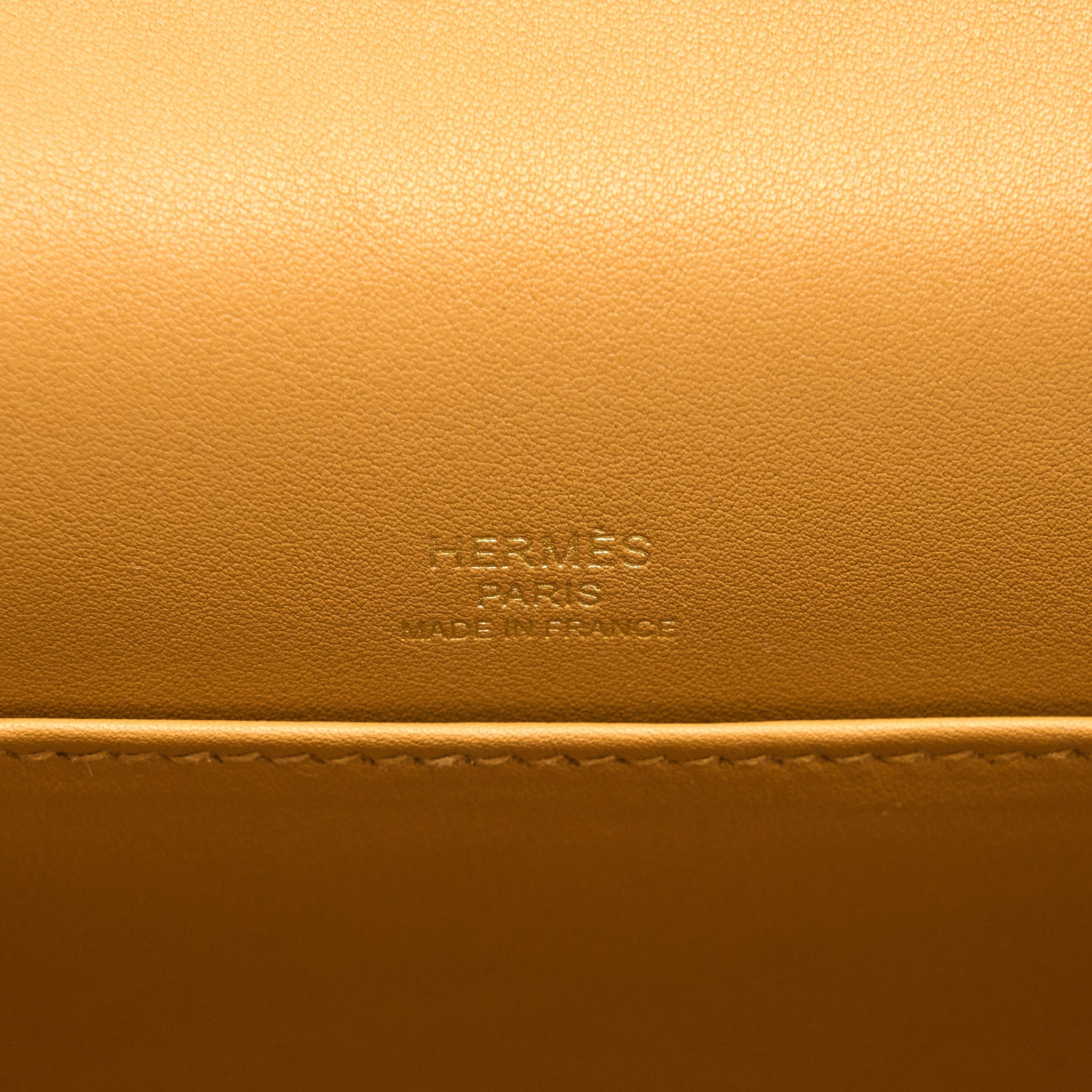 HERMES GETA CHEVRE MYSORE CARAMEL GHW
