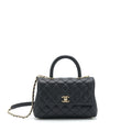 CHANEL 22P SMALL COCO HANDLE CAVIAR BLACK LGHW (MICROCHIP)