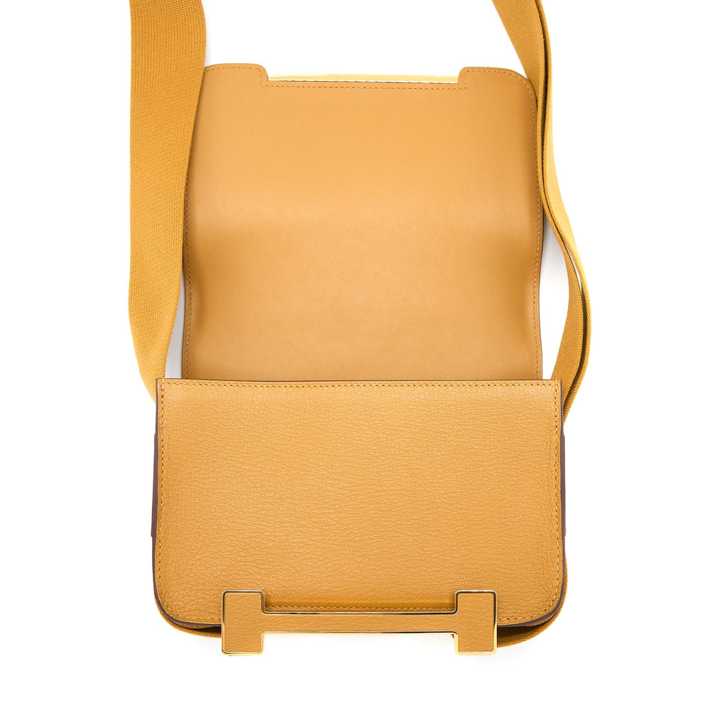 HERMES GETA CHEVRE MYSORE CARAMEL GHW