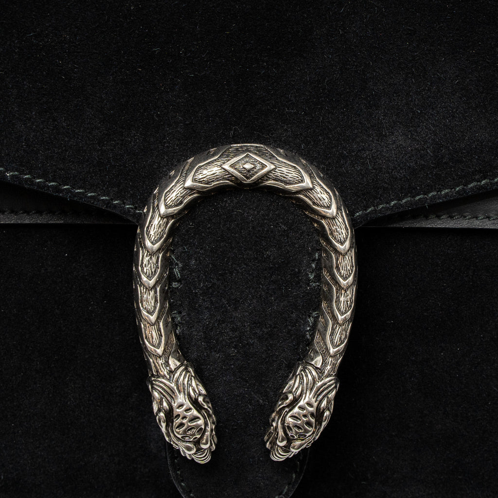 GUCCI SMALL DIONYSUS BAG SUEDE BLACK SHW
