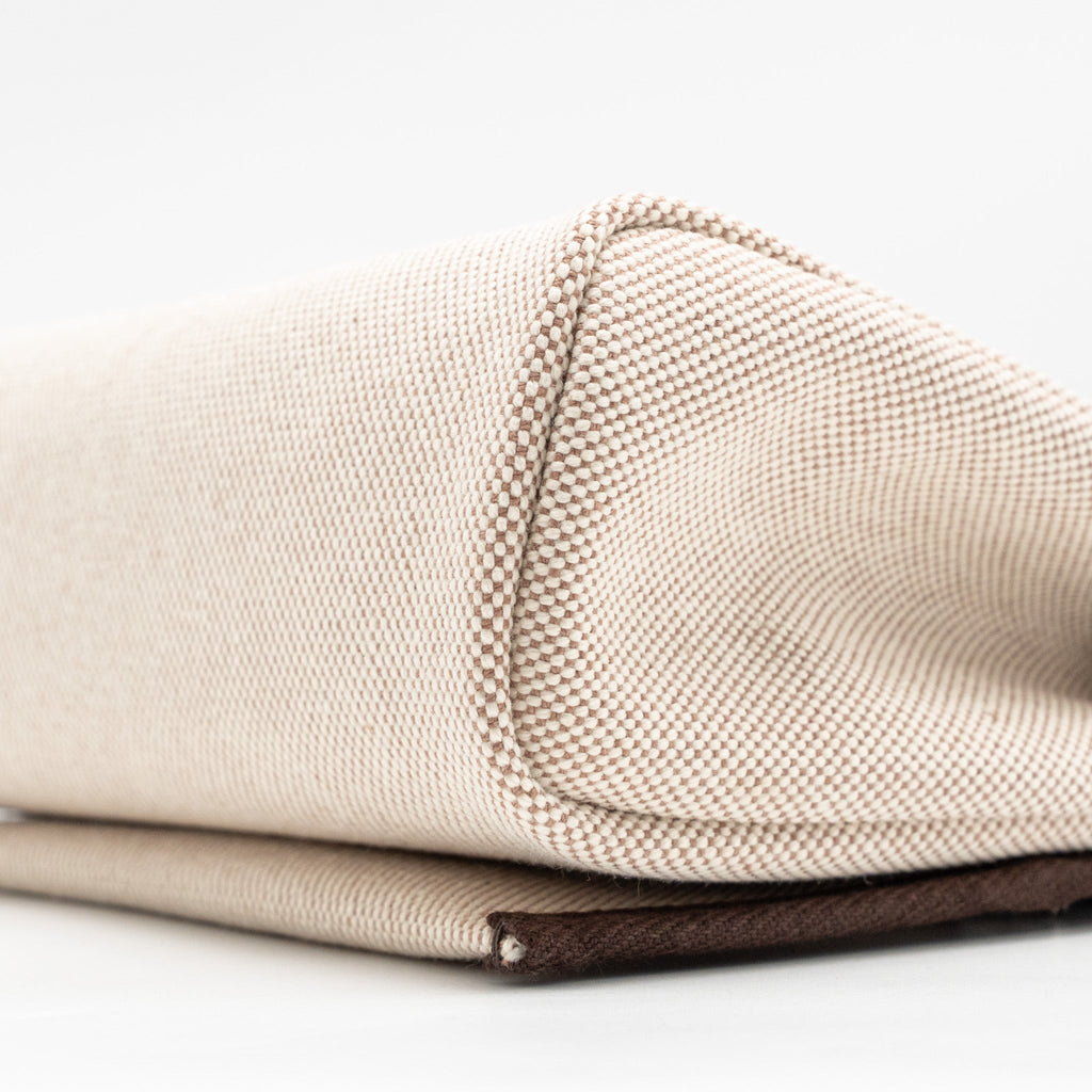 HERMES HERBAG MINI CANVAS/HUNTER LEATHER ECRU-BEIGE/EBENE SHW