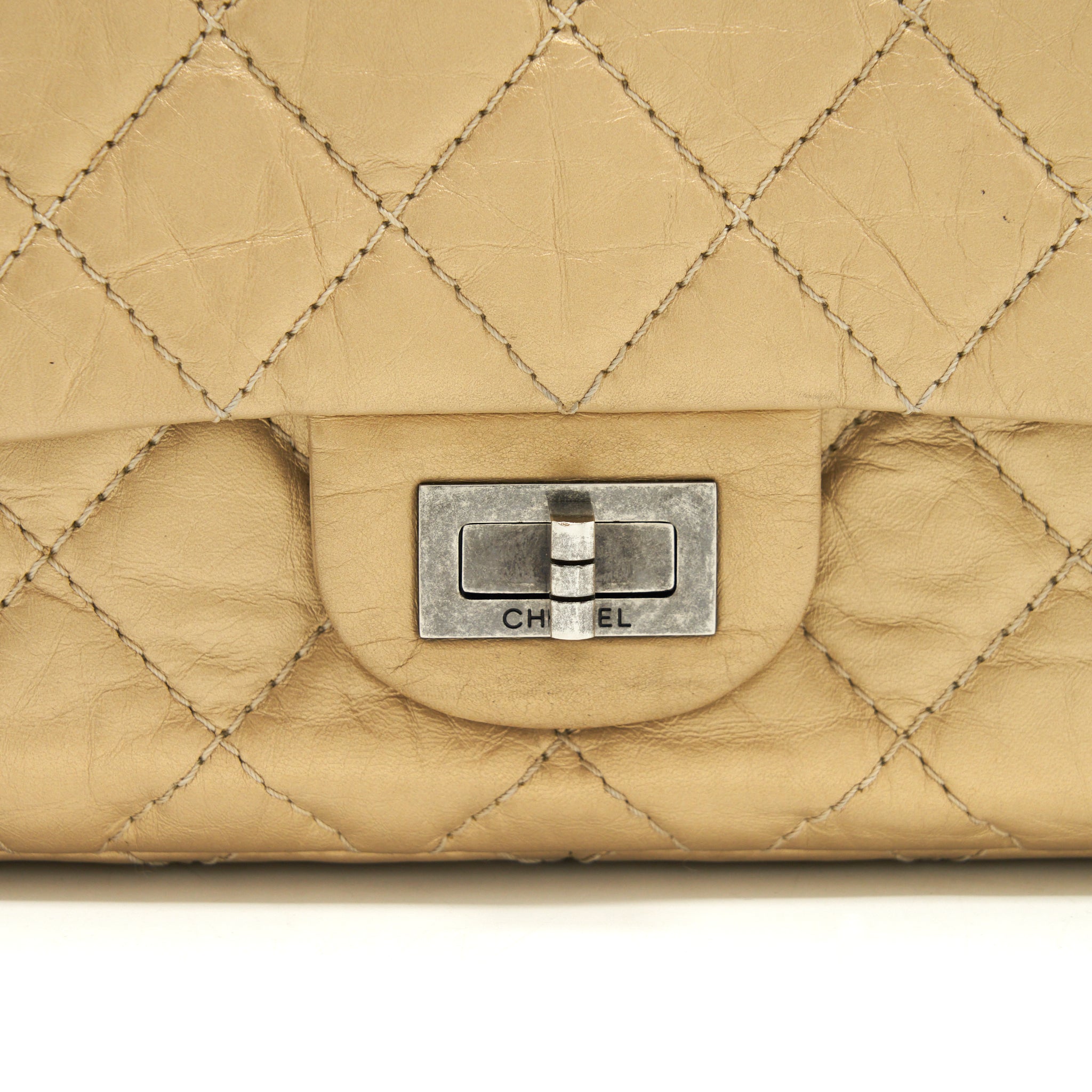 CHANEL 2.55 REISSUE 226 DOUBLE FLAP BAG RUTHENIUM HARDWARE