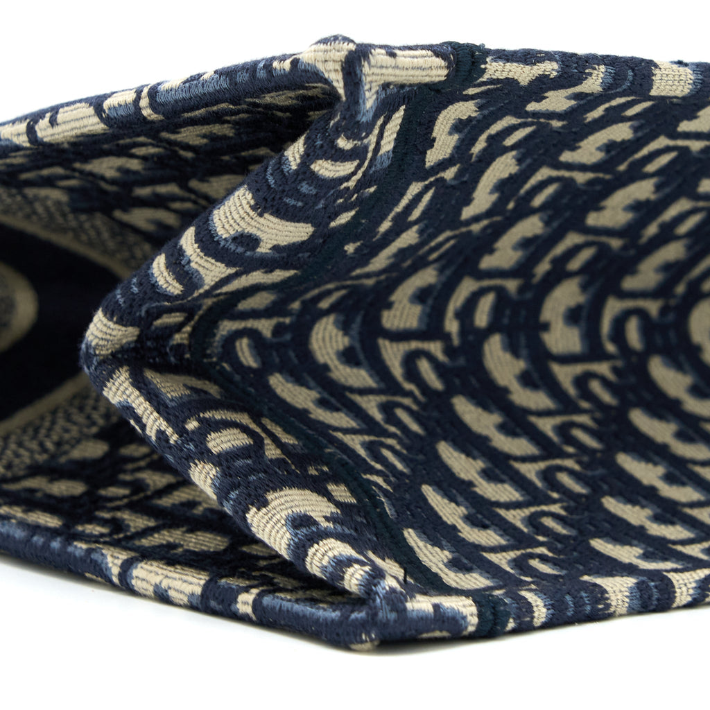 DIOR LARGE BOOK TOTE BLUE OBLIQUE JACQUARD