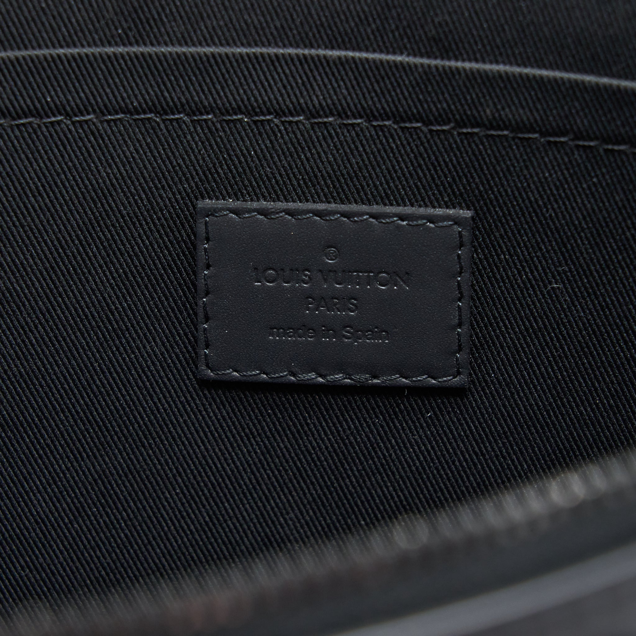 LOUIS VUITTON DISCOVERY POCHETTE MONOGRAM SHADOW BLACK WITH BLACK HARDWARE