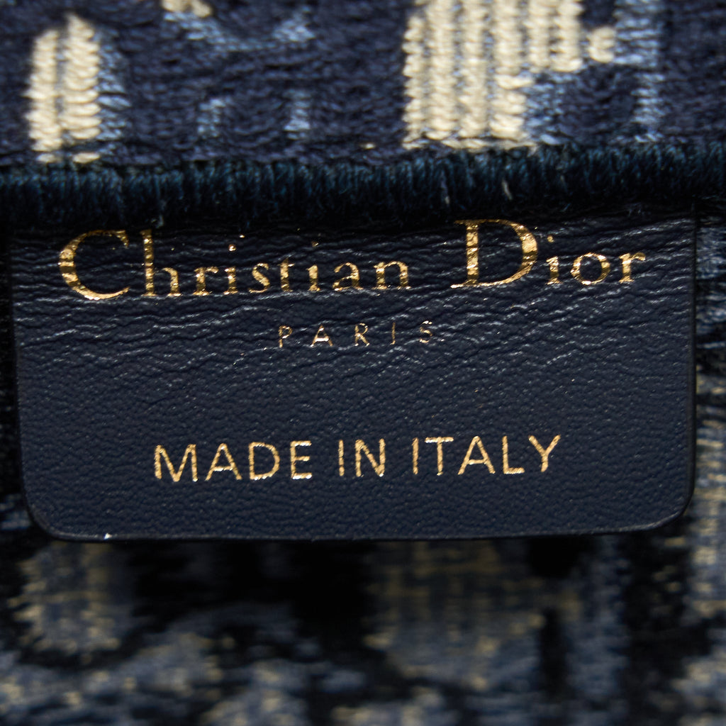 DIOR LARGE BOOK TOTE BLUE OBLIQUE JACQUARD