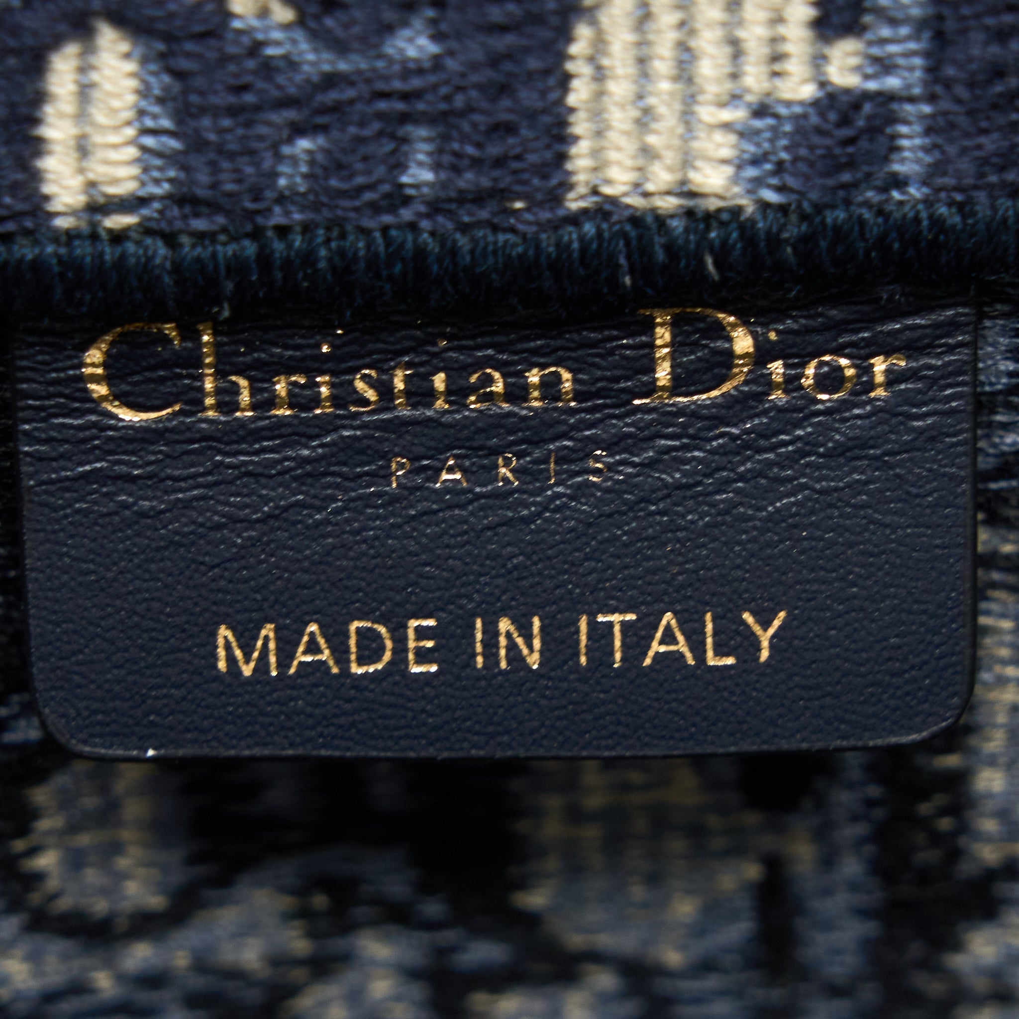 DIOR LARGE BOOK TOTE BLUE OBLIQUE JACQUARD