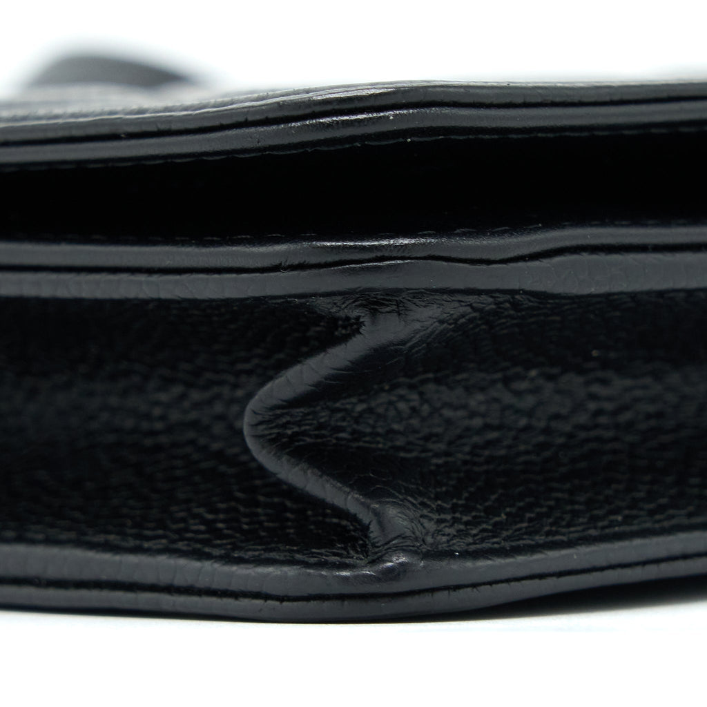 CHANEL BOY WALLET ON CHAIN CAVIAR BLACK LGHW