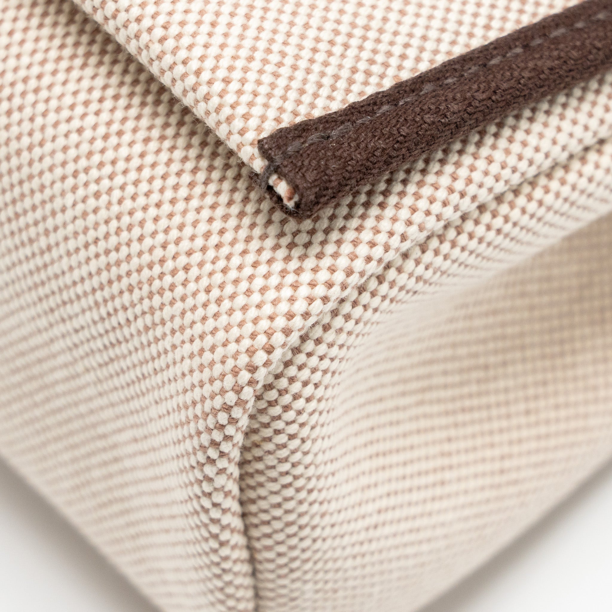 HERMES HERBAG MINI CANVAS/HUNTER LEATHER ECRU-BEIGE/EBENE SHW