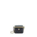 CHANEL 22S SMALL CLIC FLAP VANITY WITH CHAIN LAMBSKIN BLACK LGHW