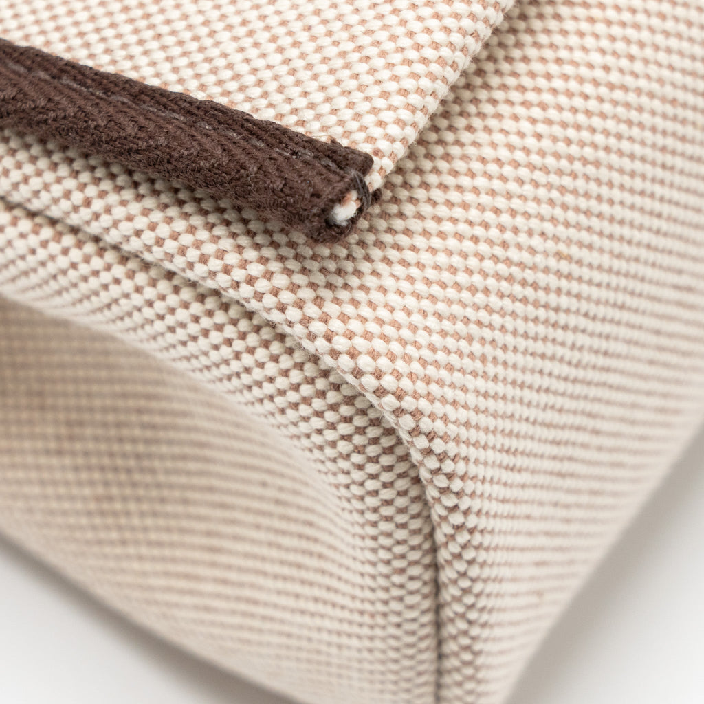 HERMES HERBAG MINI CANVAS/HUNTER LEATHER ECRU-BEIGE/EBENE SHW