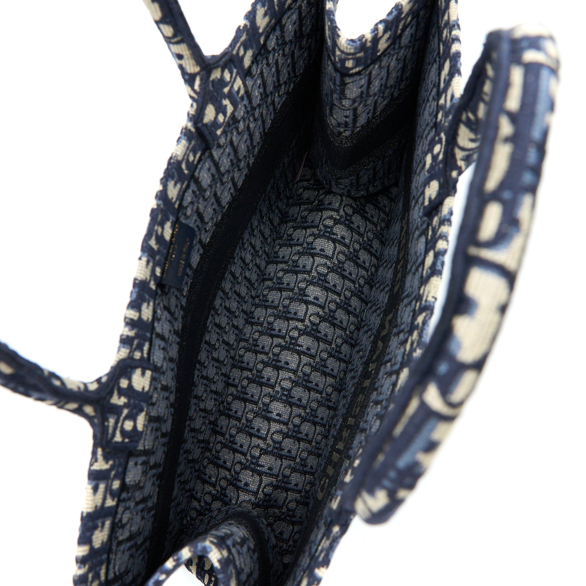 DIOR LARGE BOOK TOTE BLUE OBLIQUE JACQUARD