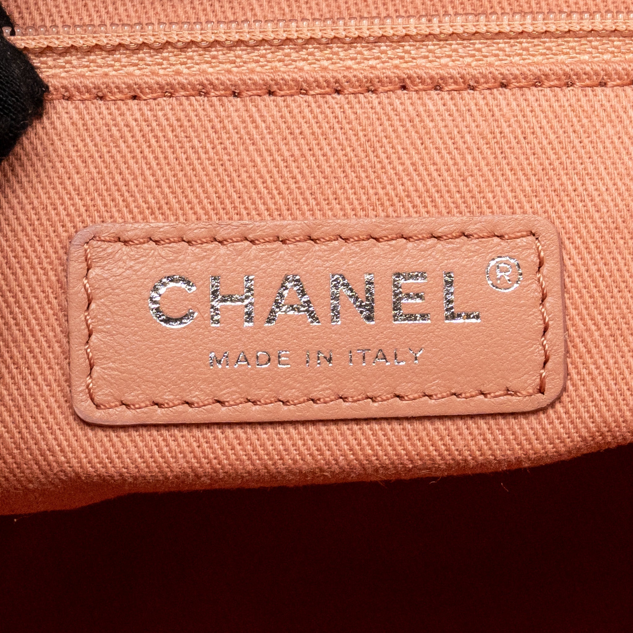 CHANEL LARGE DEAUVILLE TOTE SHOPPING BAG CANVAS/ CALFSKIN PINK SHW