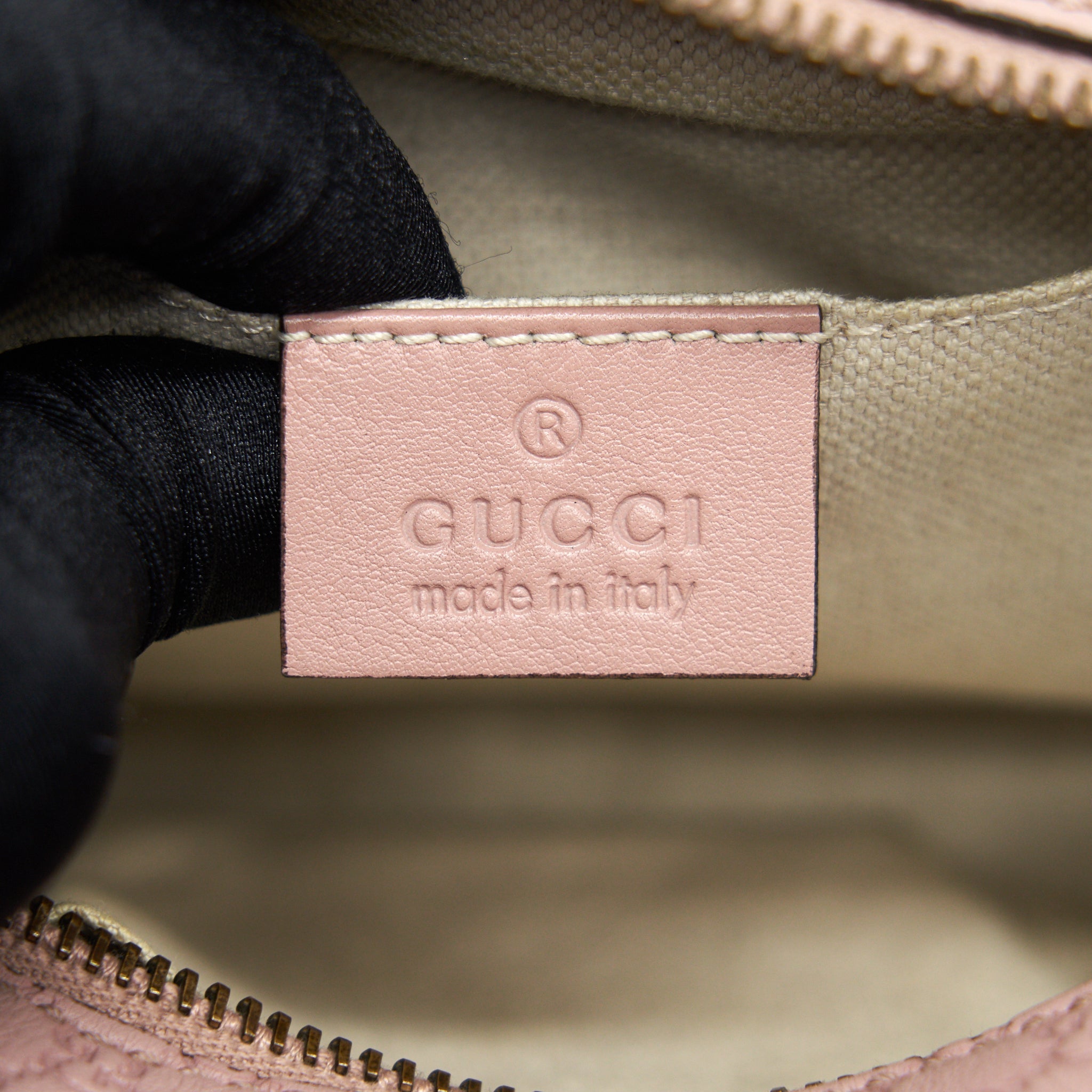 GUCCI CALF SKIN LEATHER BAMBOO CAMERA BAG