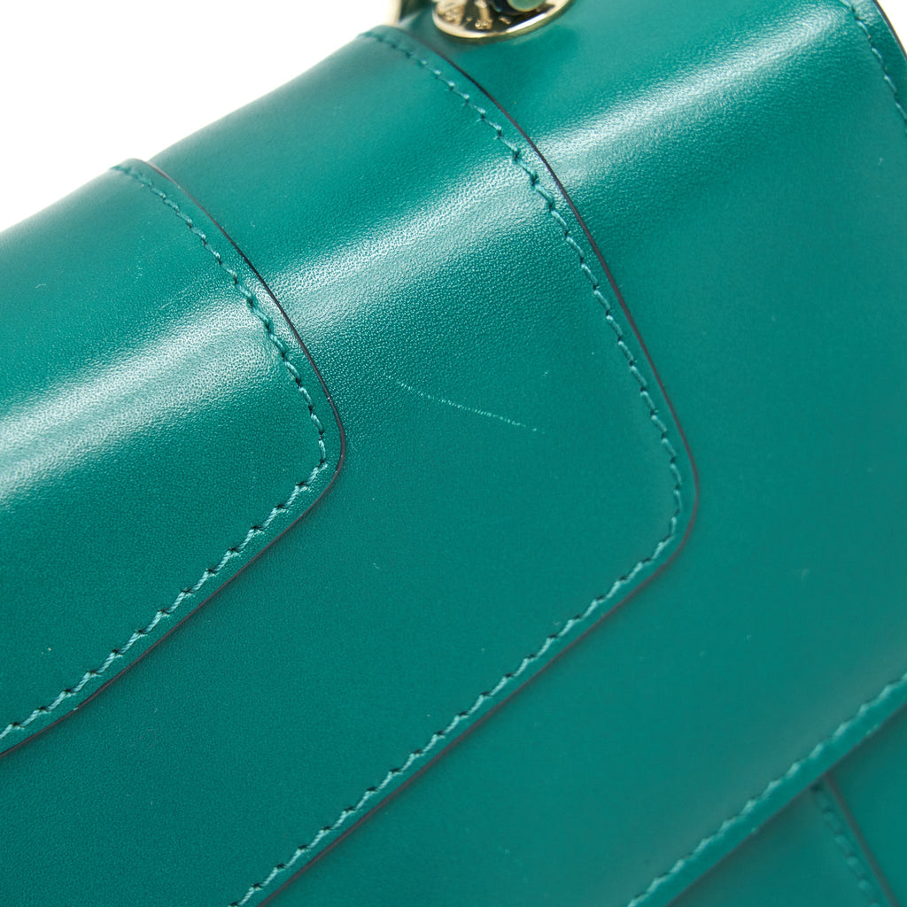 BVLGARI TOP HANDLE SERPENTI FOREVER BAG GREEN