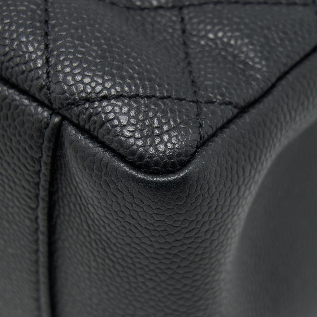 CHANEL GRAND SHOPPING TOTE BAG CAVIAR BLACK GHW