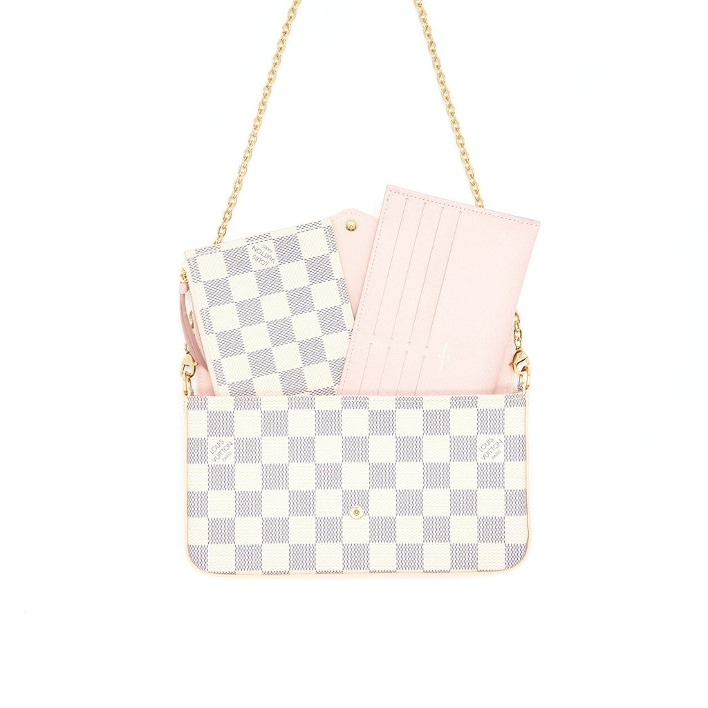 LOUIS VUITTON FELICIE POCHETTE DAMIER AZUR CANVAS
