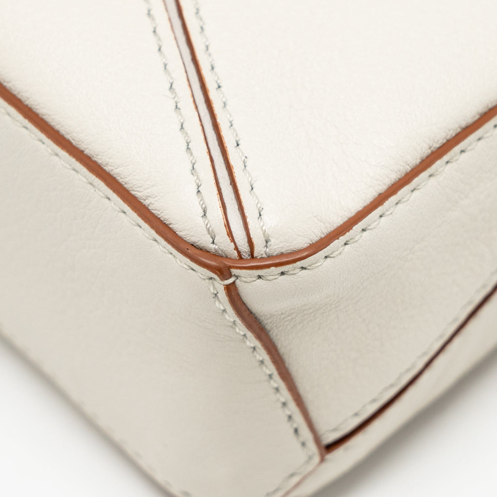 LOEWE NANO PUZZLE BAG CALFSKIN WHITE SHW